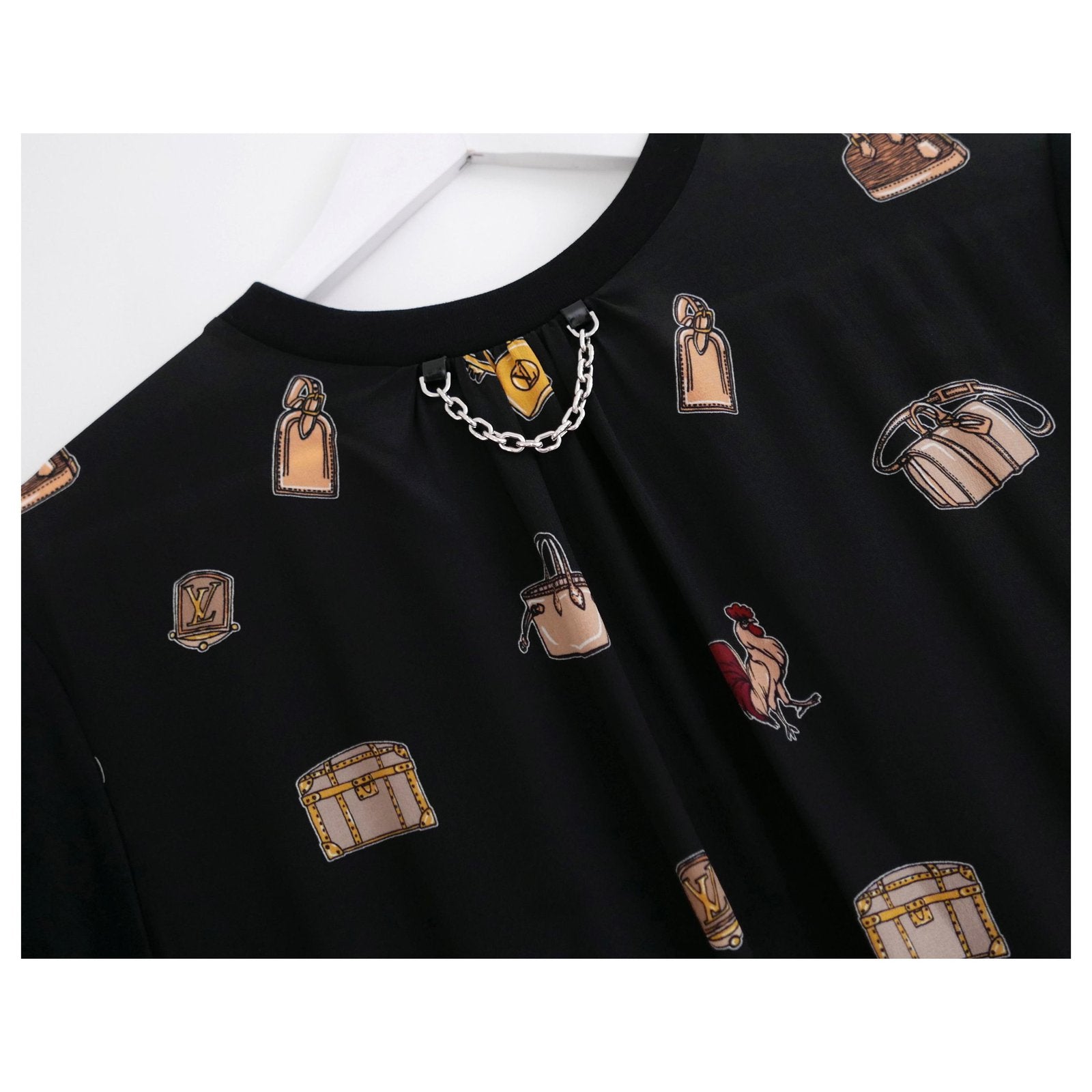 LOUIS VUITTON OBJECTS PRINT MINI DRESS