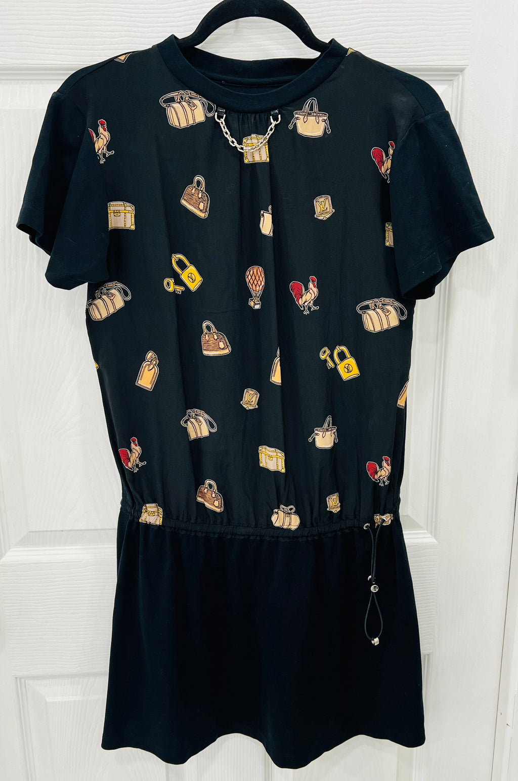 LOUIS VUITTON OBJECTS PRINT MINI DRESS