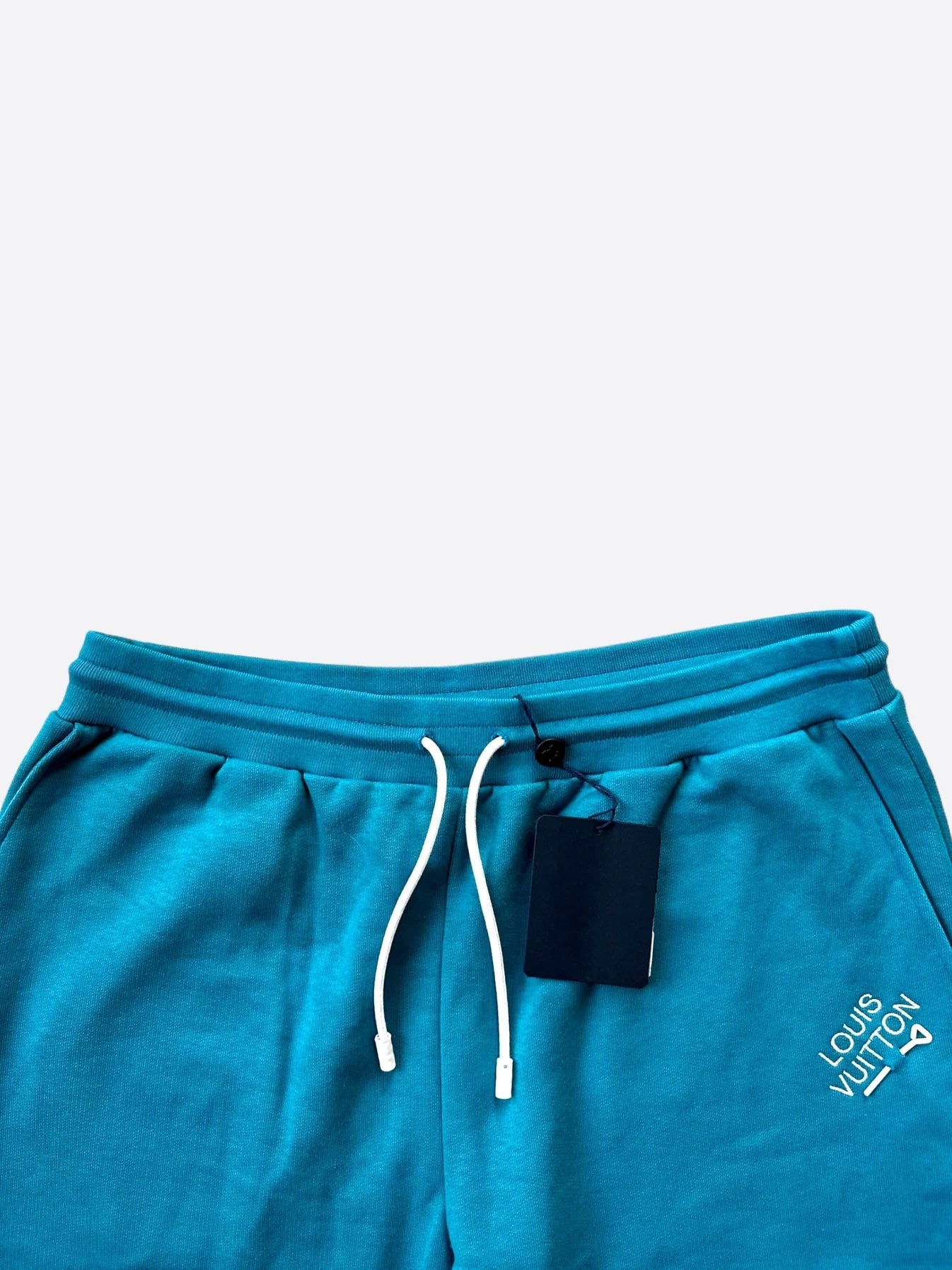 LOUIS VUITTON EMBROIDERED PIN LOGO SWEATPANTS