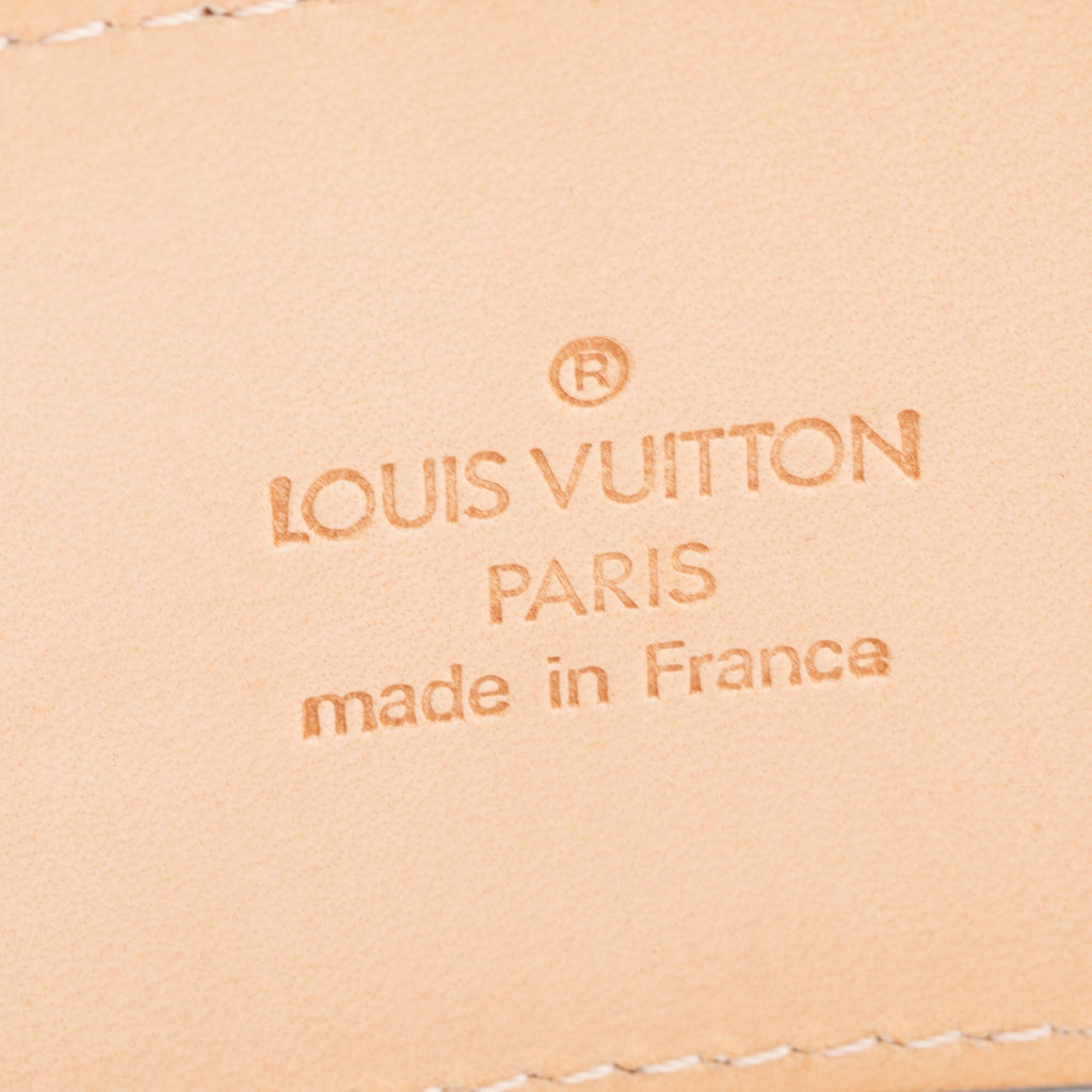 Louis Vuitton White Epi Leather And Resin Buckle Belt 90 36