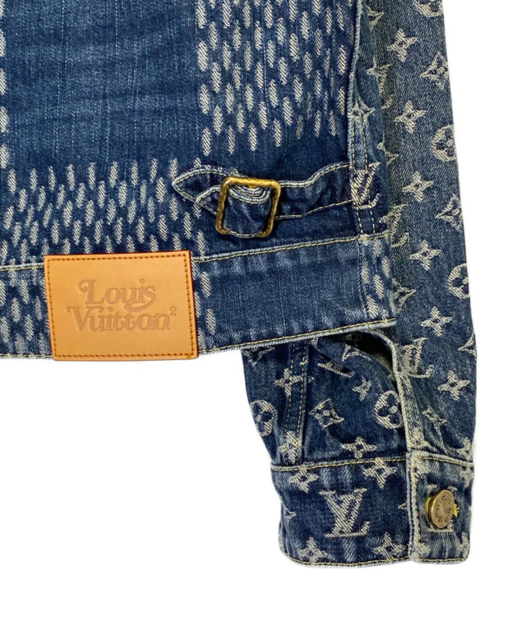 LOUIS VUITTON X NIGO GIANT DAMIER WAVES MNGM DENIM JACKET