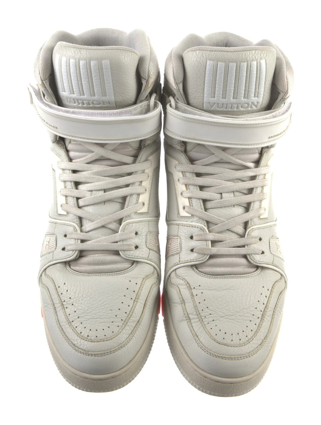 LOUIS VUITTON X VIRGIL ABLOH 408 HIGH-TOP LEATHER SNEAKERS