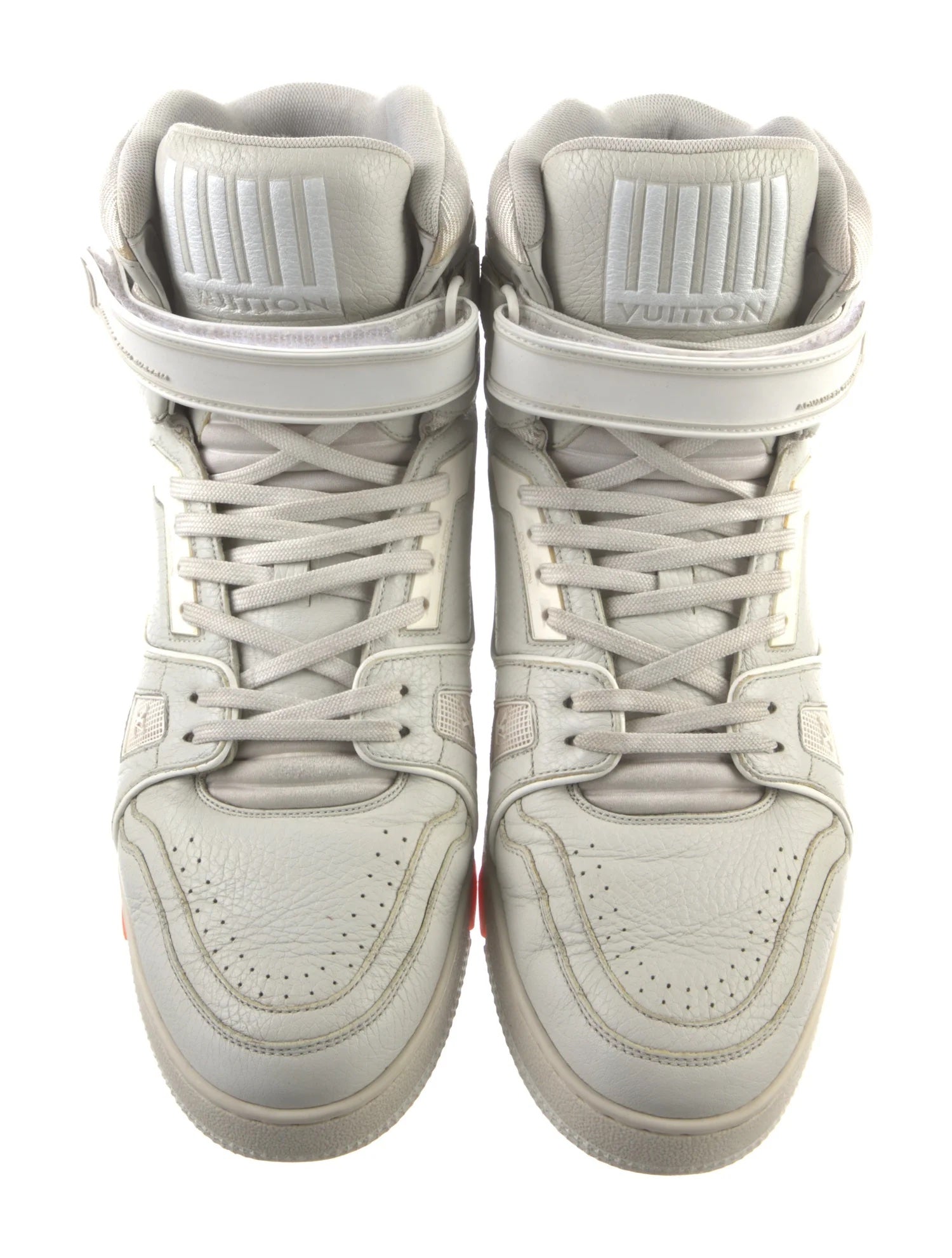 LOUIS VUITTON X VIRGIL ABLOH 408 HIGH-TOP LEATHER SNEAKERS