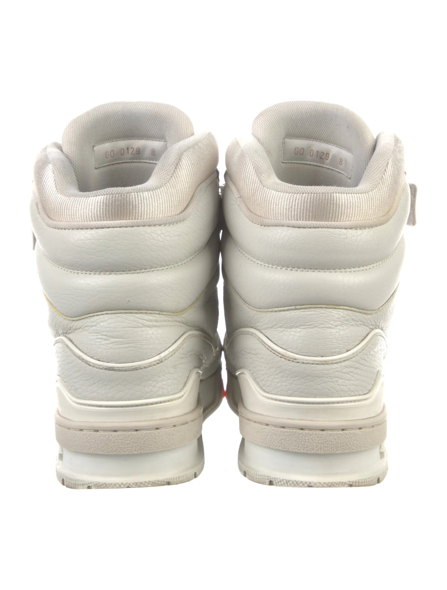 LOUIS VUITTON X VIRGIL ABLOH 408 HIGH-TOP LEATHER SNEAKERS