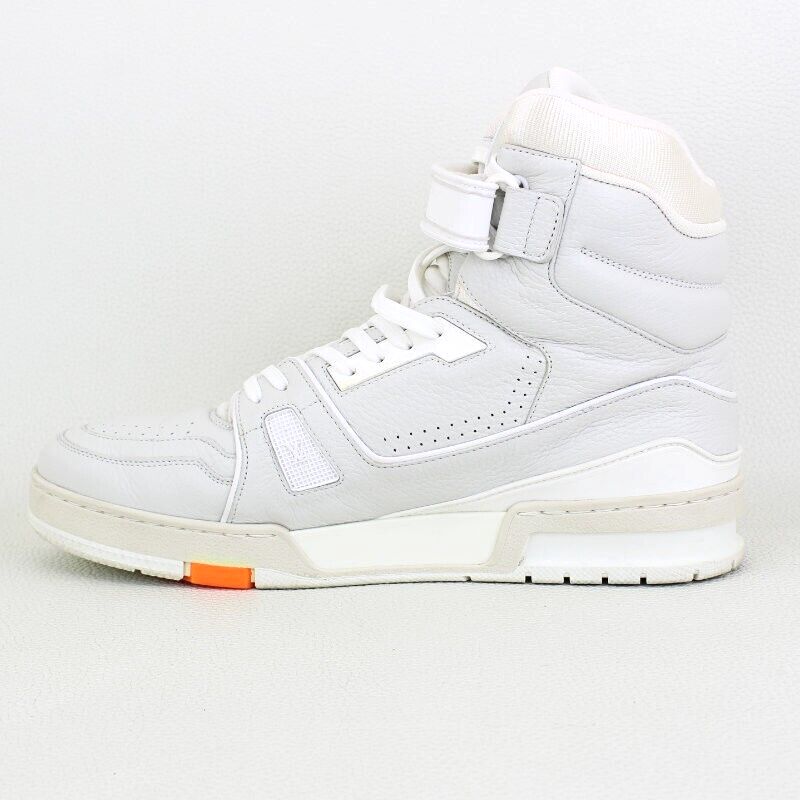 LOUIS VUITTON X VIRGIL ABLOH 408 HIGH-TOP LEATHER SNEAKERS