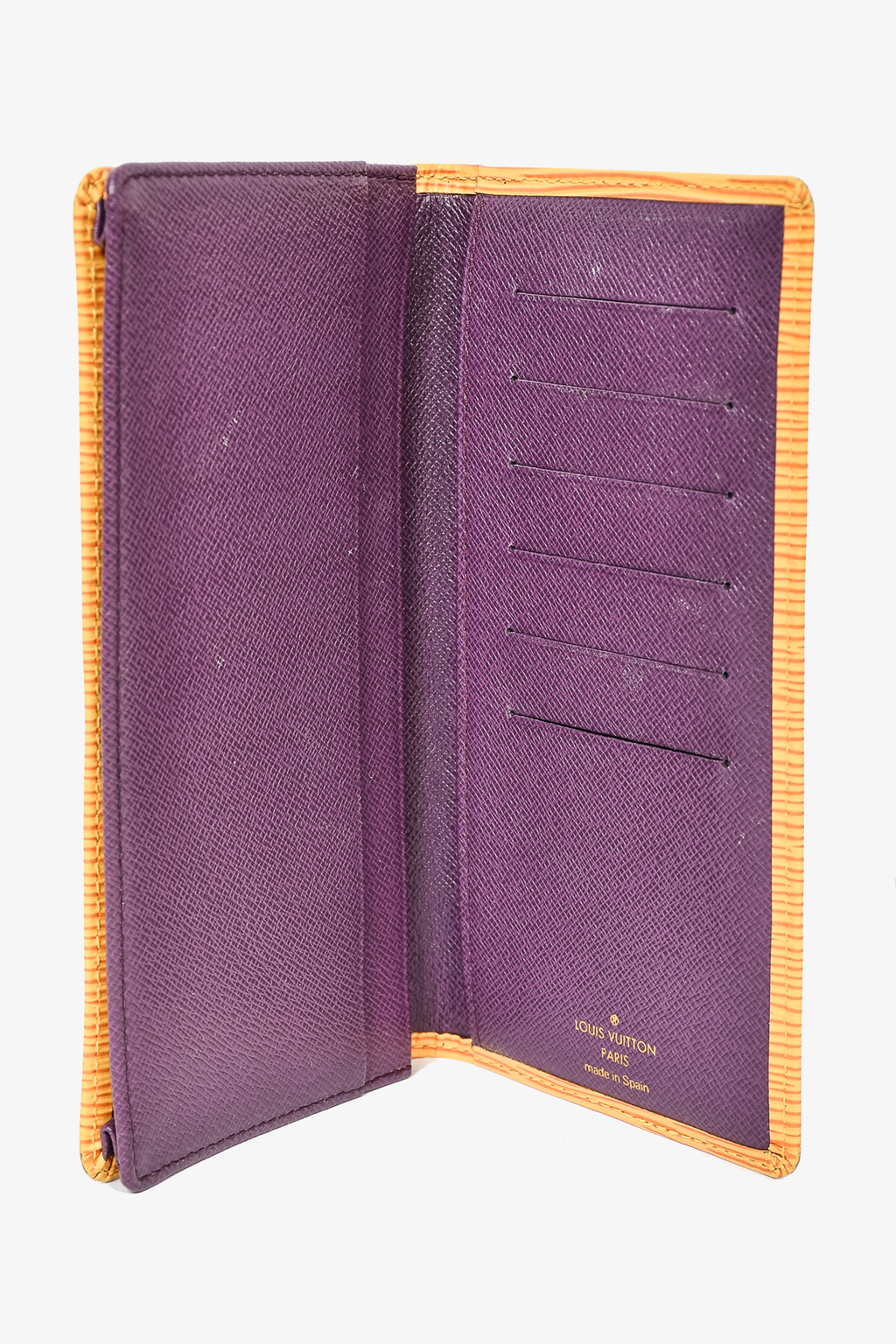 Louis Vuitton 2001 Yellow Epi Leather Bifold Wallet