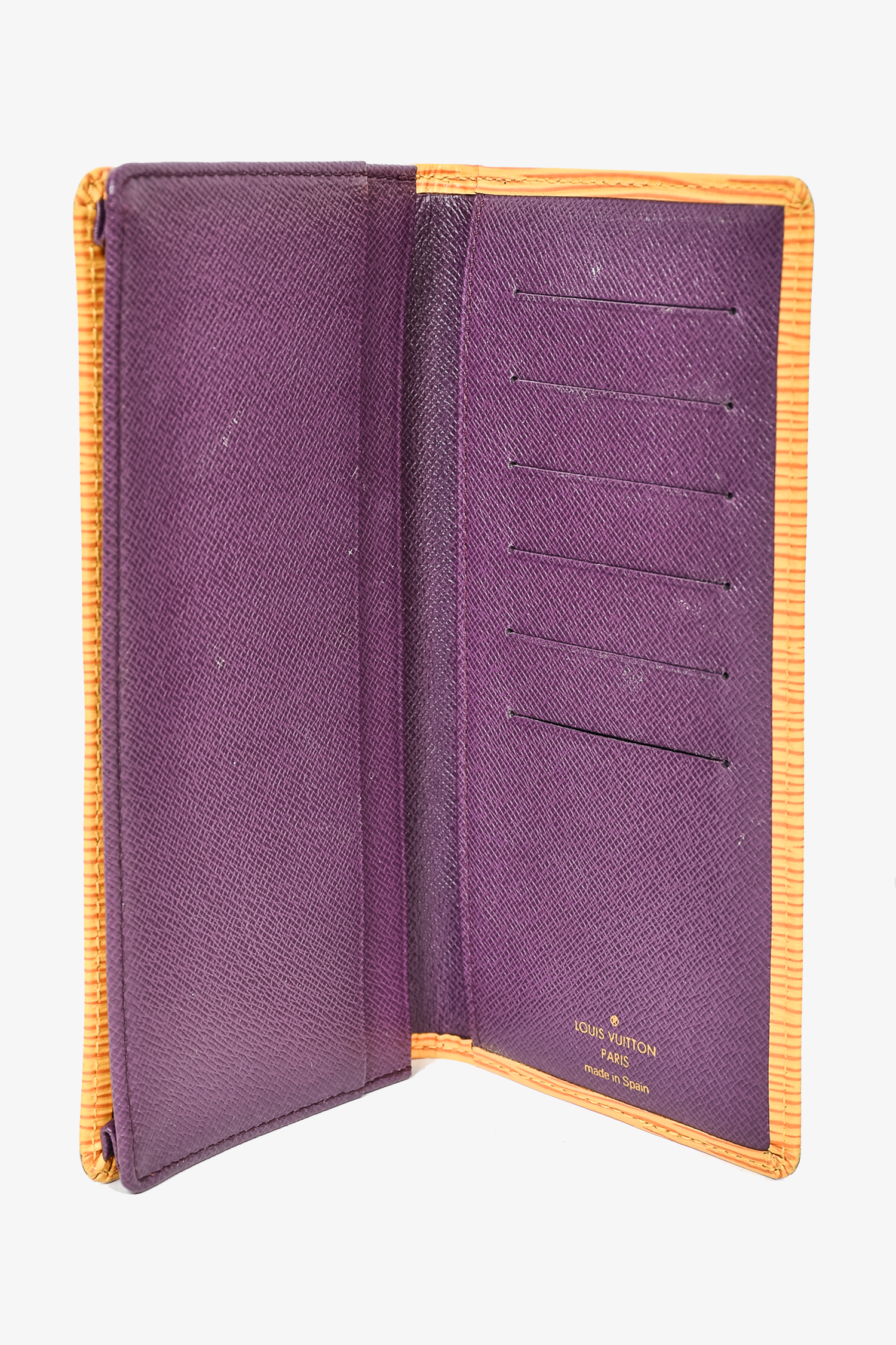 Louis Vuitton 2001 Yellow Epi Leather Bifold Wallet