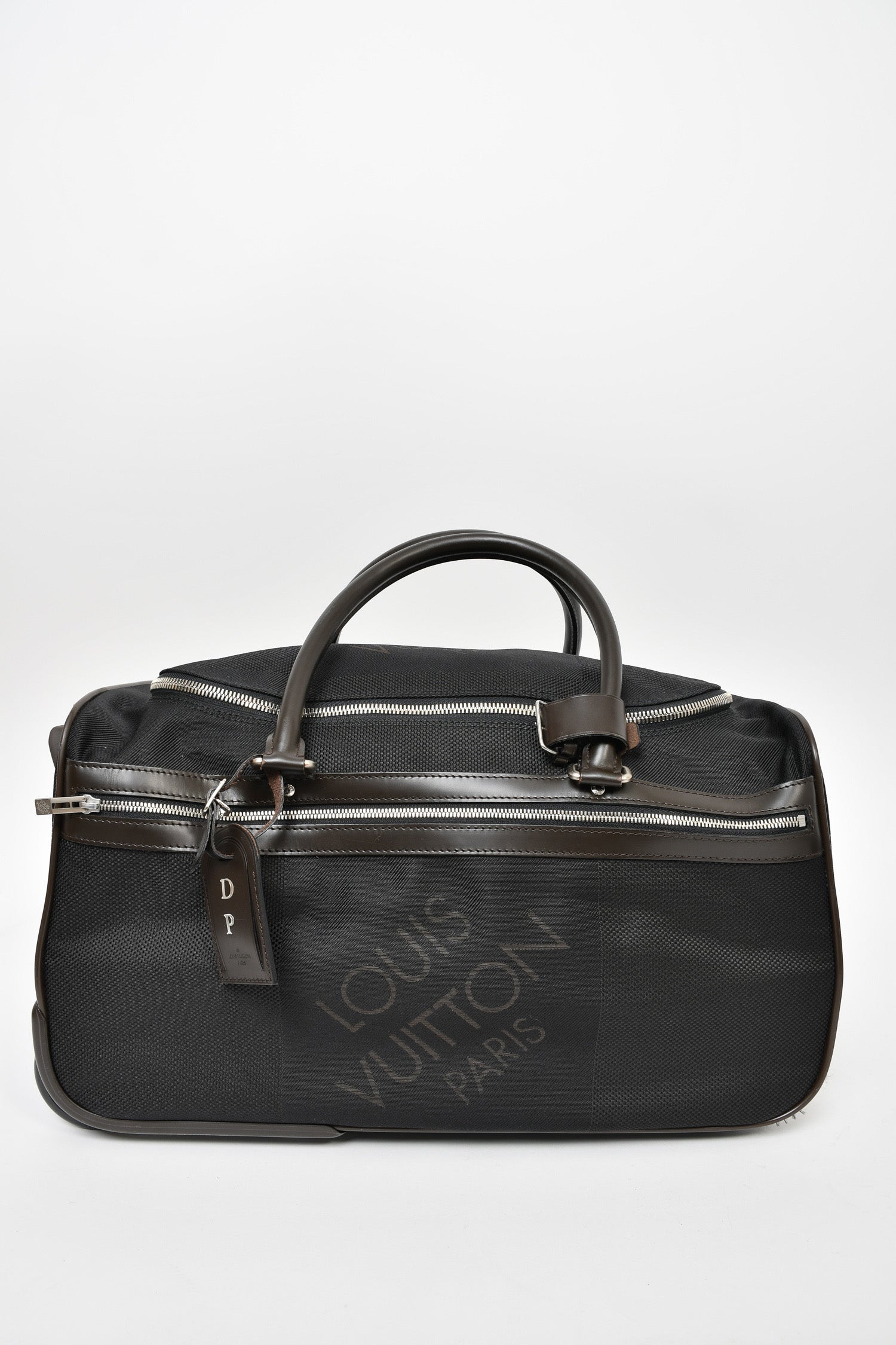 Louis Vuitton 2011 Black Damier Geant Eole 50 Rolling Duffle Bag