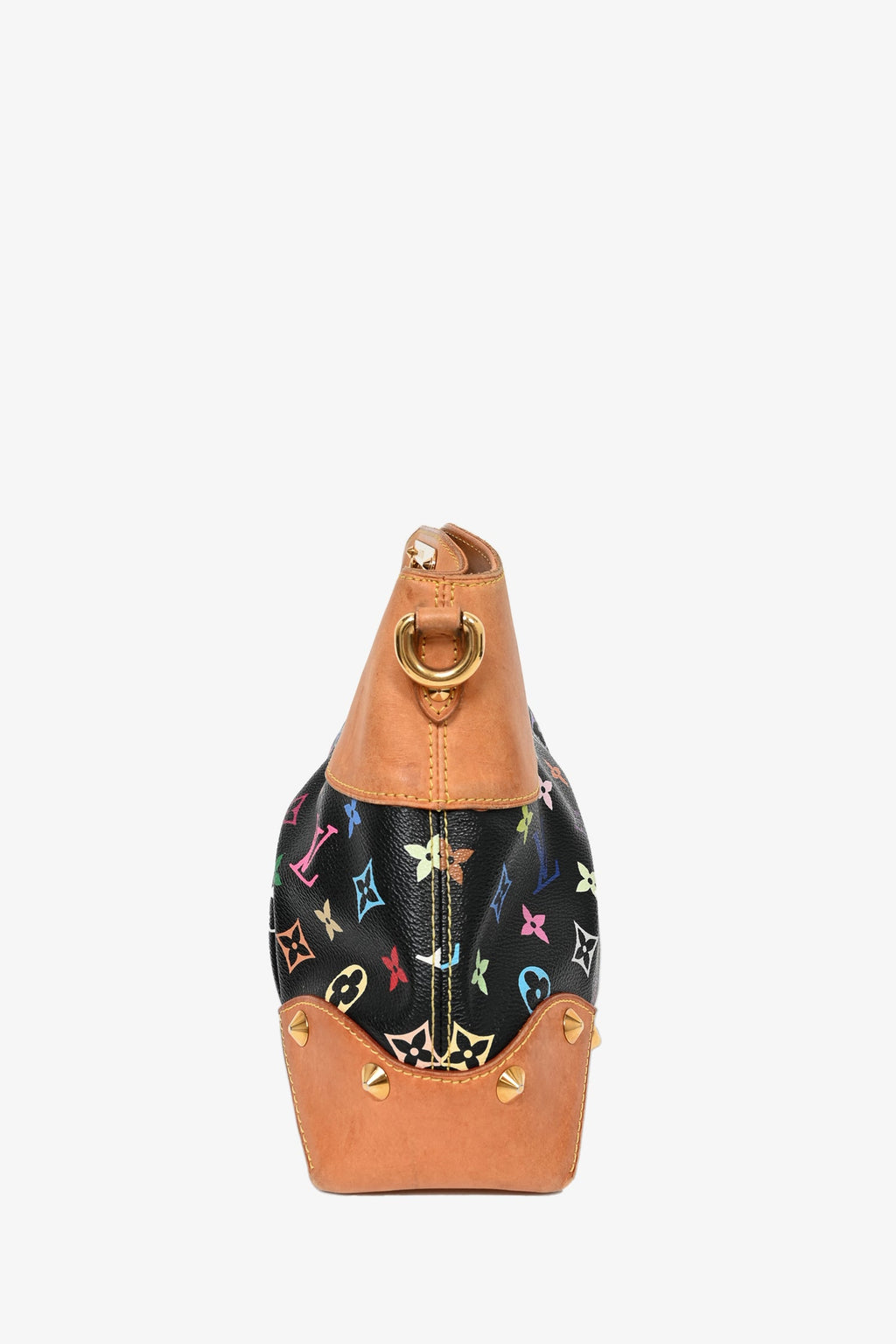Louis Vuitton 2012 Black Monogram Multicolore 'Judy' MM Top Handle Bag with Strap