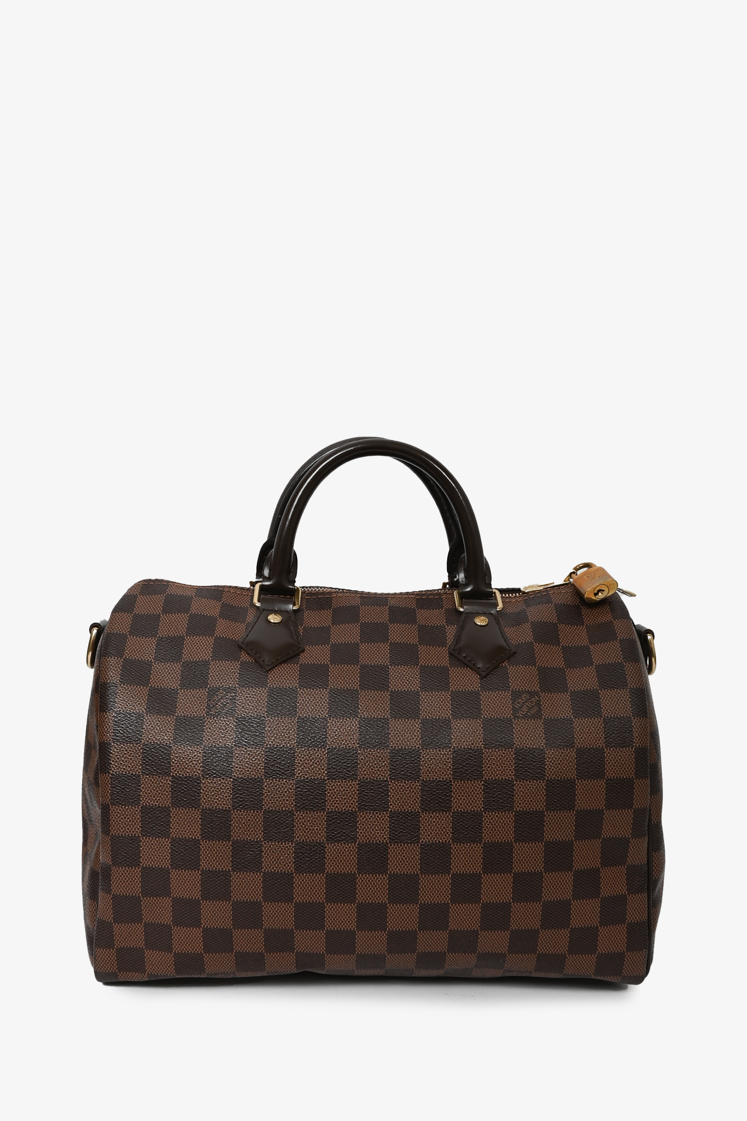 Louis Vuitton 2014 Damier Ebene Speedy Bandouliere 30 with Strap