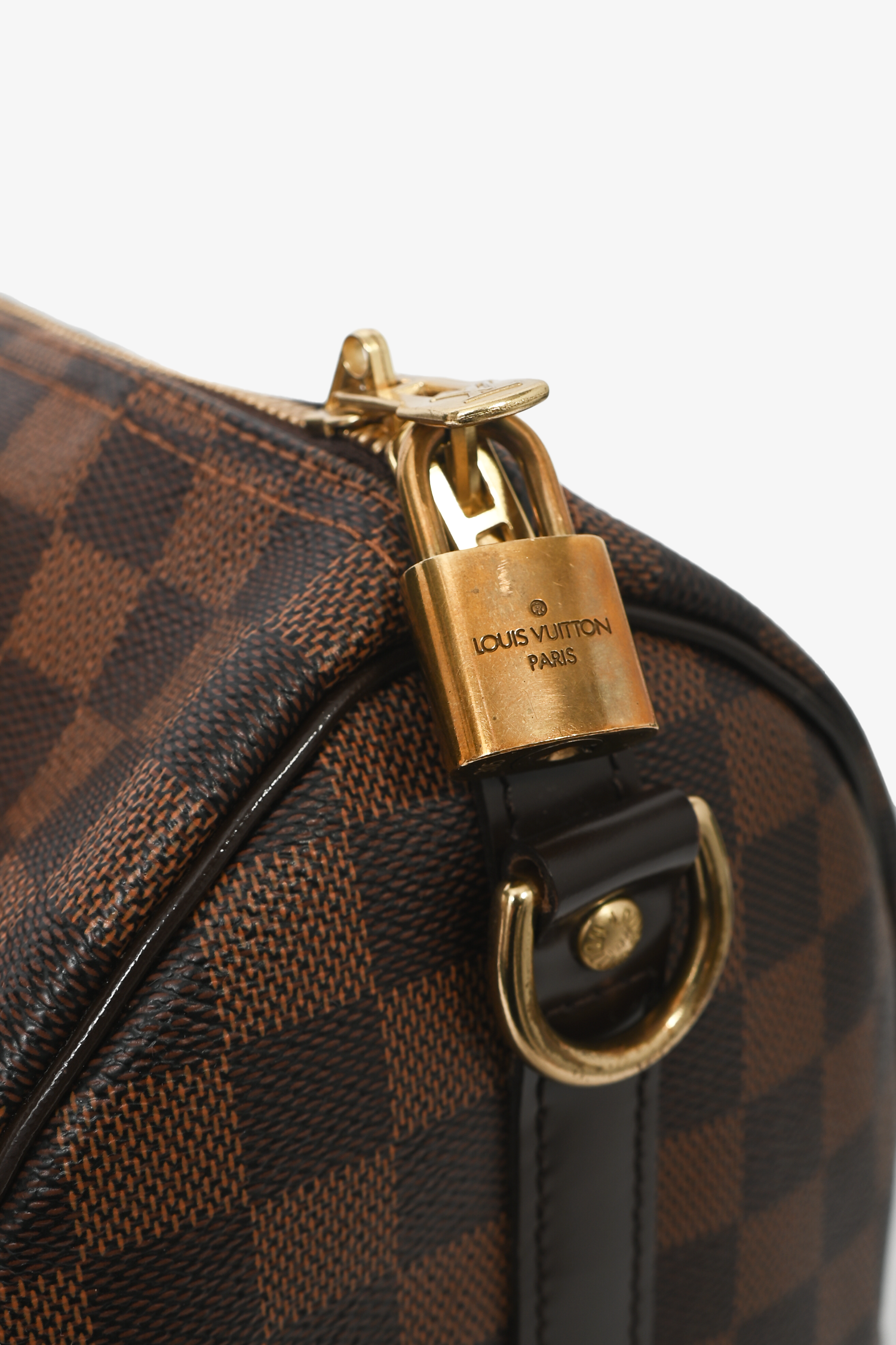 Louis Vuitton 2014 Damier Ebene Speedy Bandouliere 30 with Strap