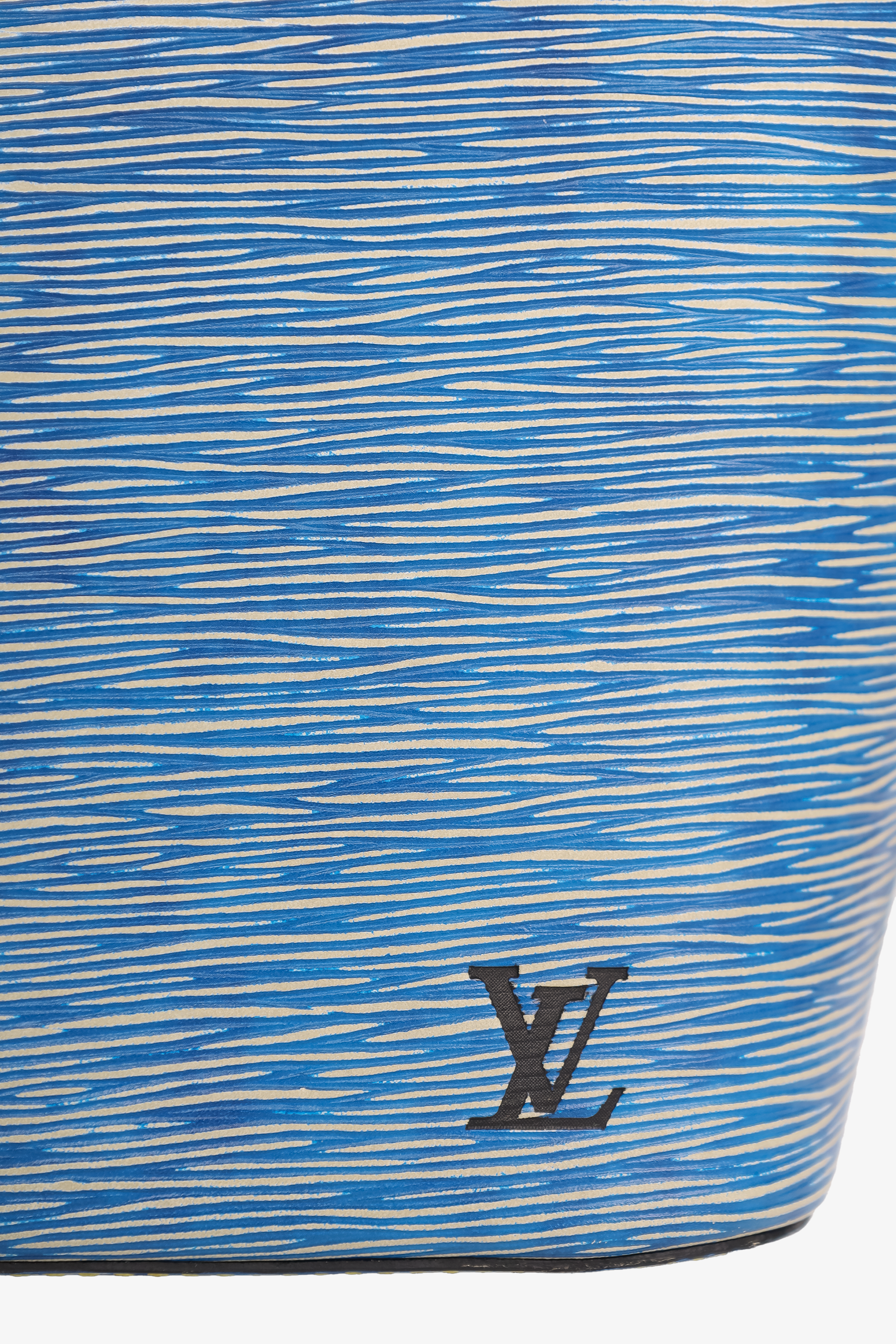 Louis Vuitton 2016 Blue/Black Epi Neverfull MM Tote With Pouch