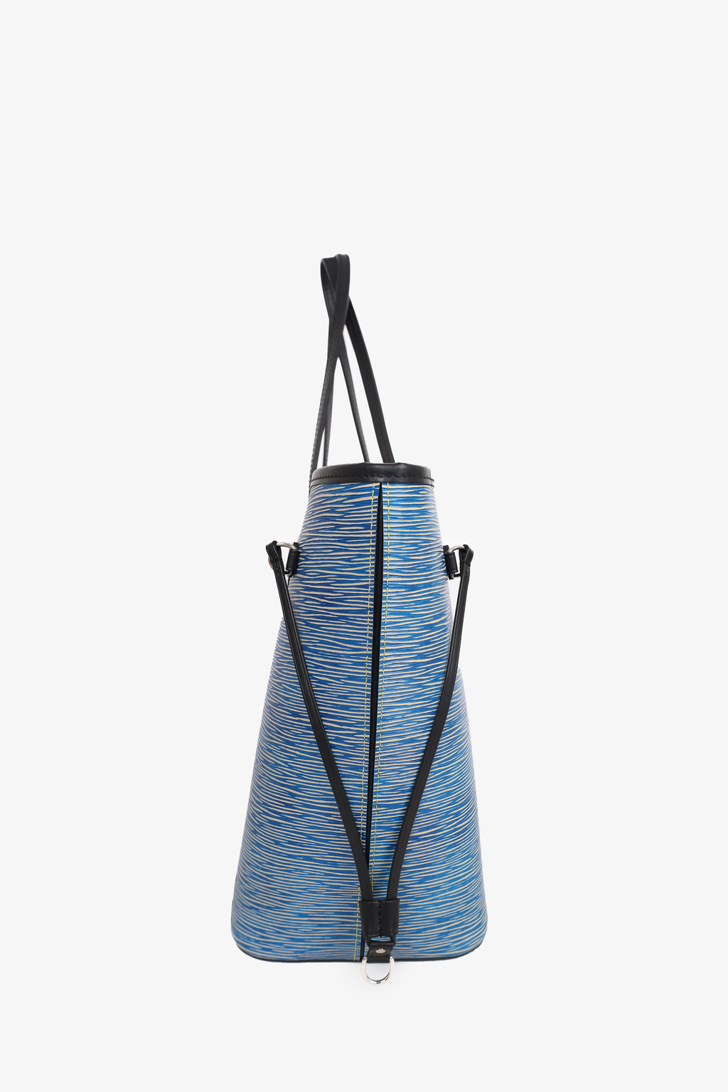 Louis Vuitton 2016 Blue/Black Epi Neverfull MM Tote With Pouch