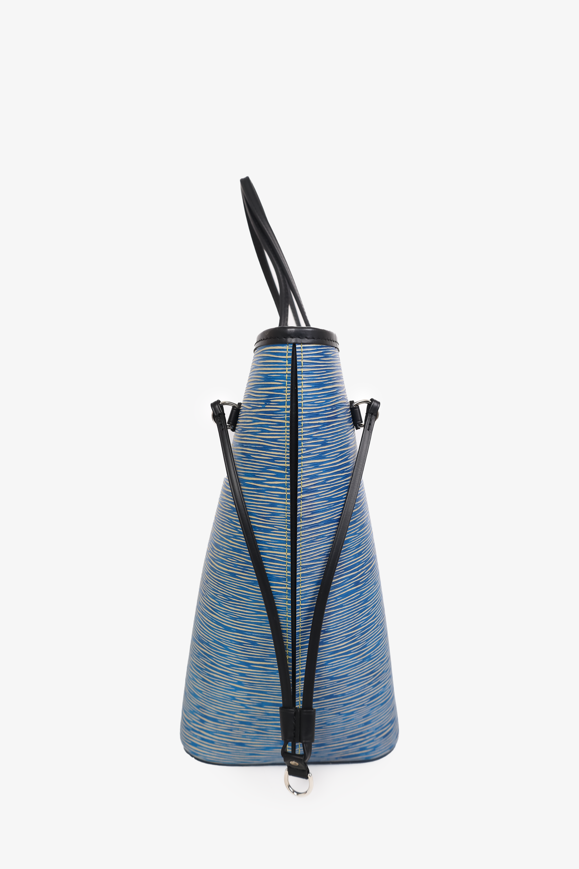 Louis Vuitton 2016 Blue/Black Epi Neverfull MM Tote With Pouch