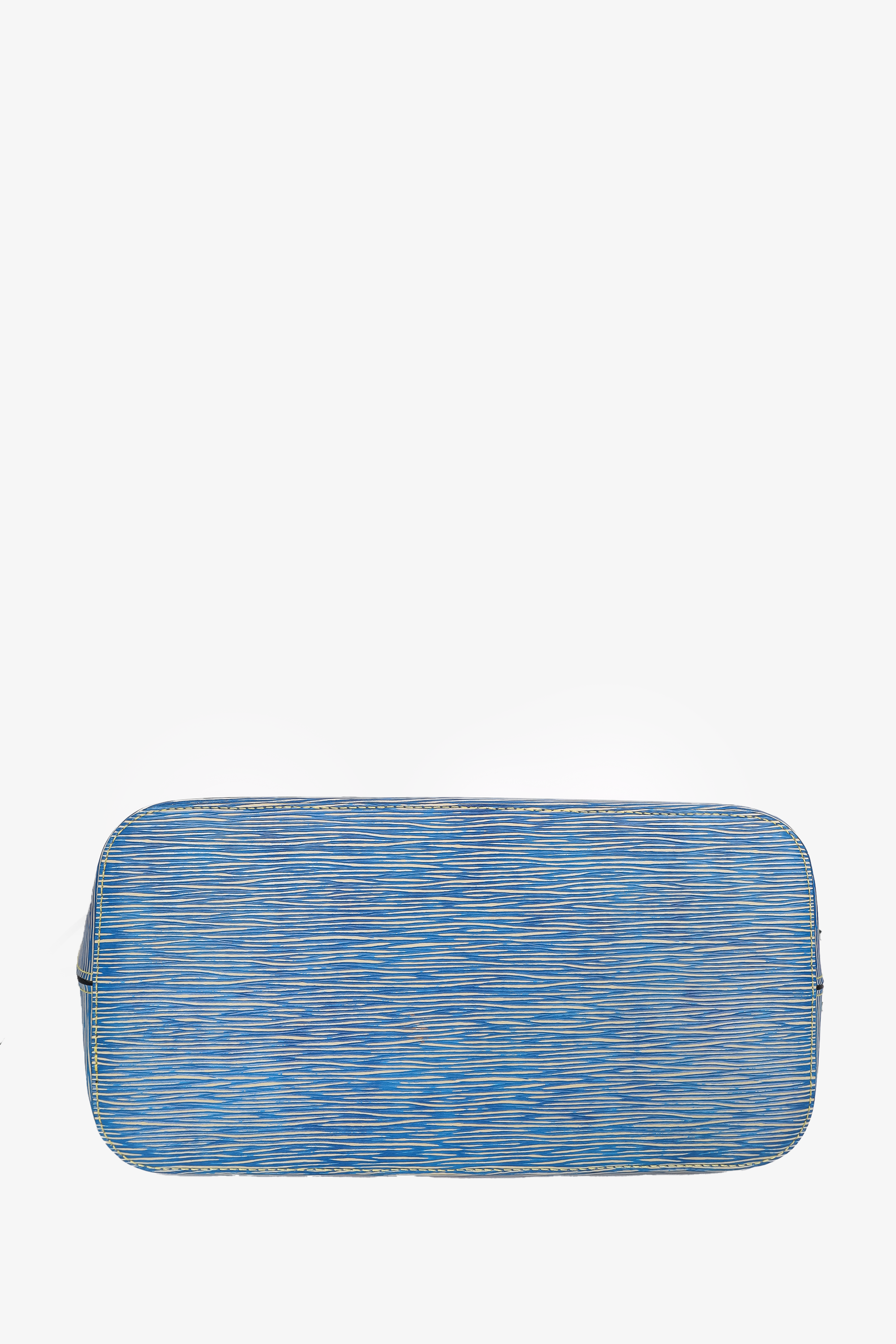 Louis Vuitton 2016 Blue/Black Epi Neverfull MM Tote With Pouch