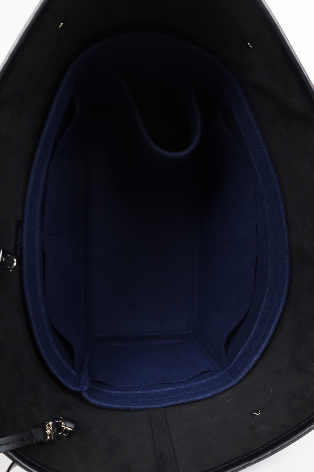 Louis Vuitton 2016 Blue/Black Epi Neverfull MM Tote With Pouch