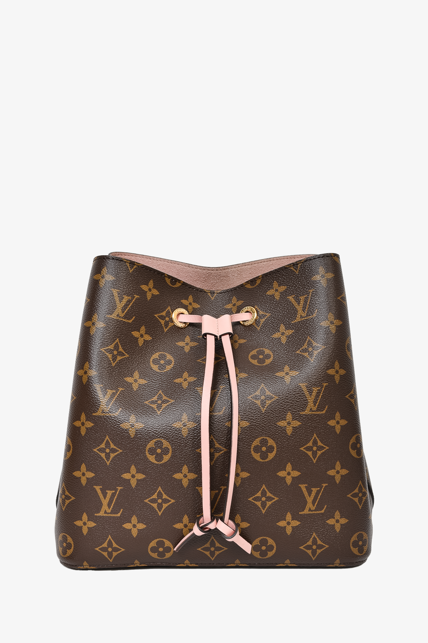 Louis Vuitton 2017 Brown/Pink Leather Monogram MM 'Néonoé'
