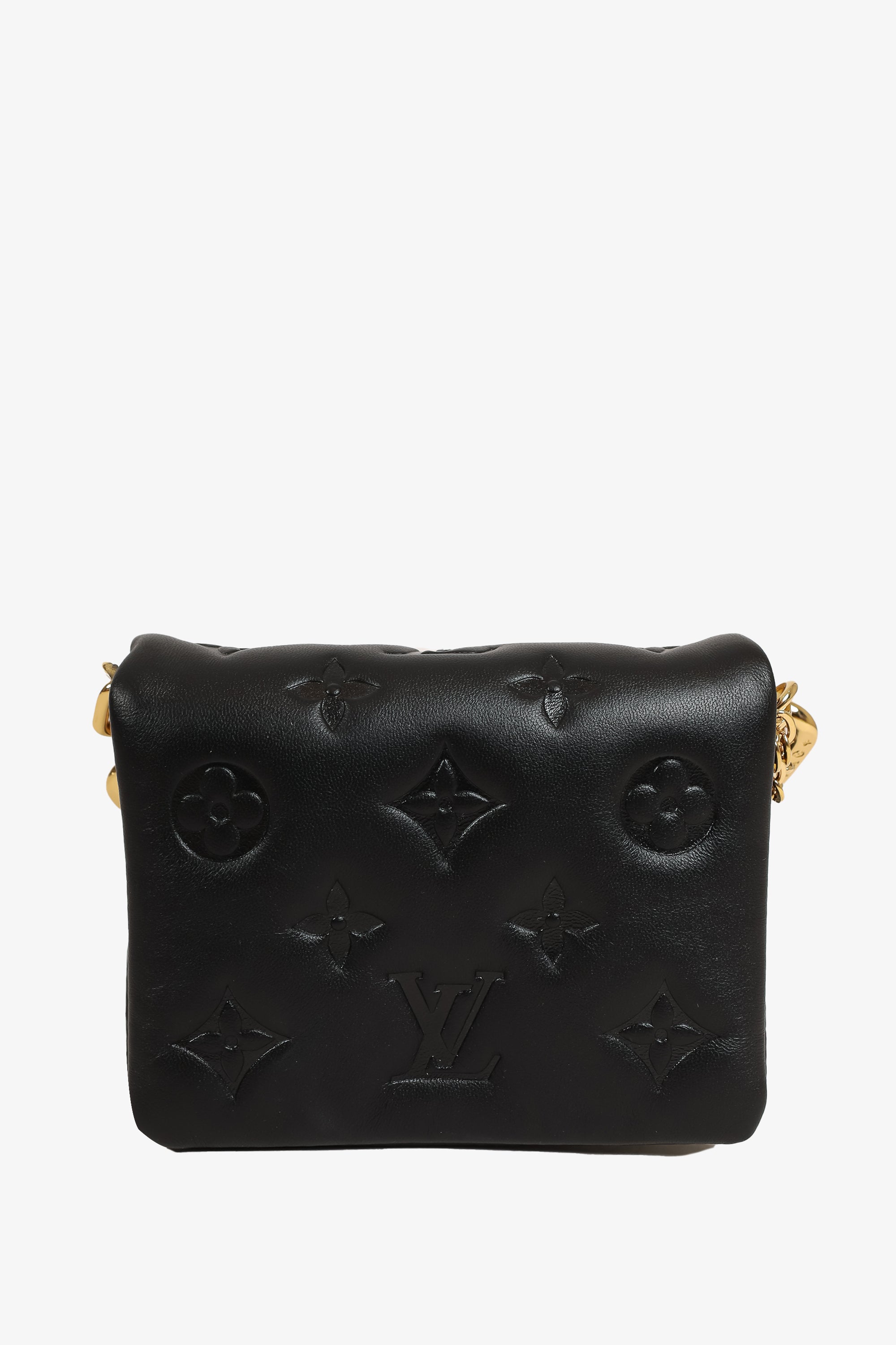 Louis Vuitton Black Embossed Monogram Coussin Cruise 22 Belt Bag