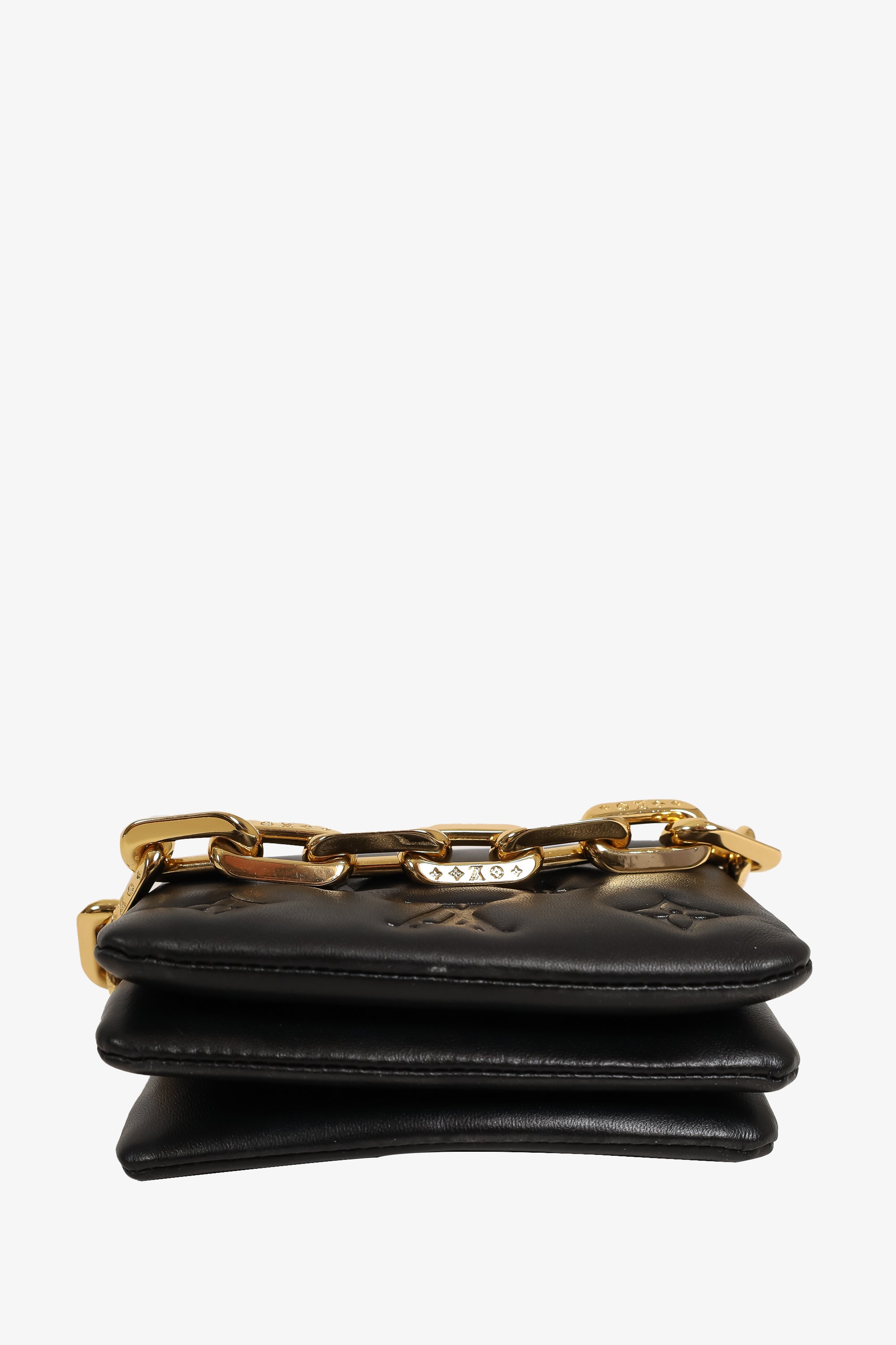 Louis Vuitton Black Embossed Monogram Coussin Cruise 22 Belt Bag