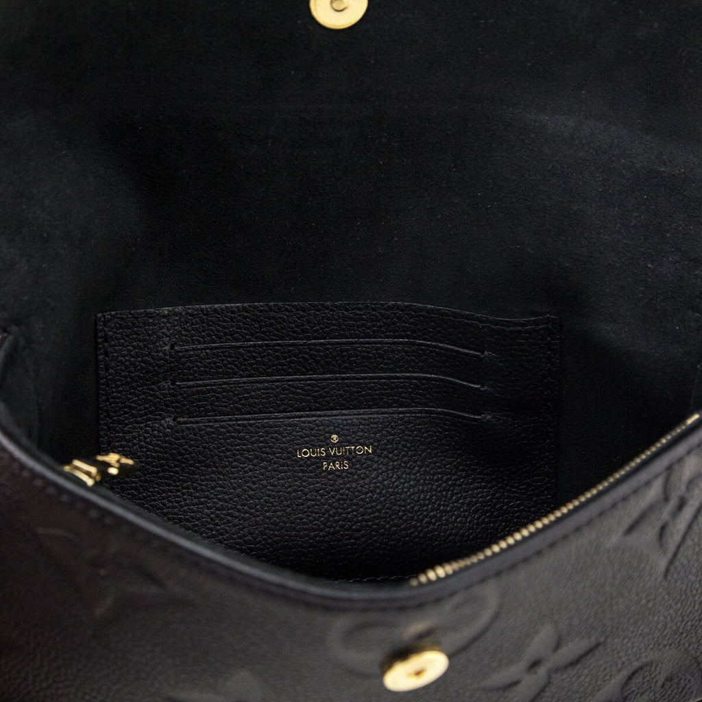 Louis Vuitton Black Empreinte Monogram Giant Ivy Wallet On Chain