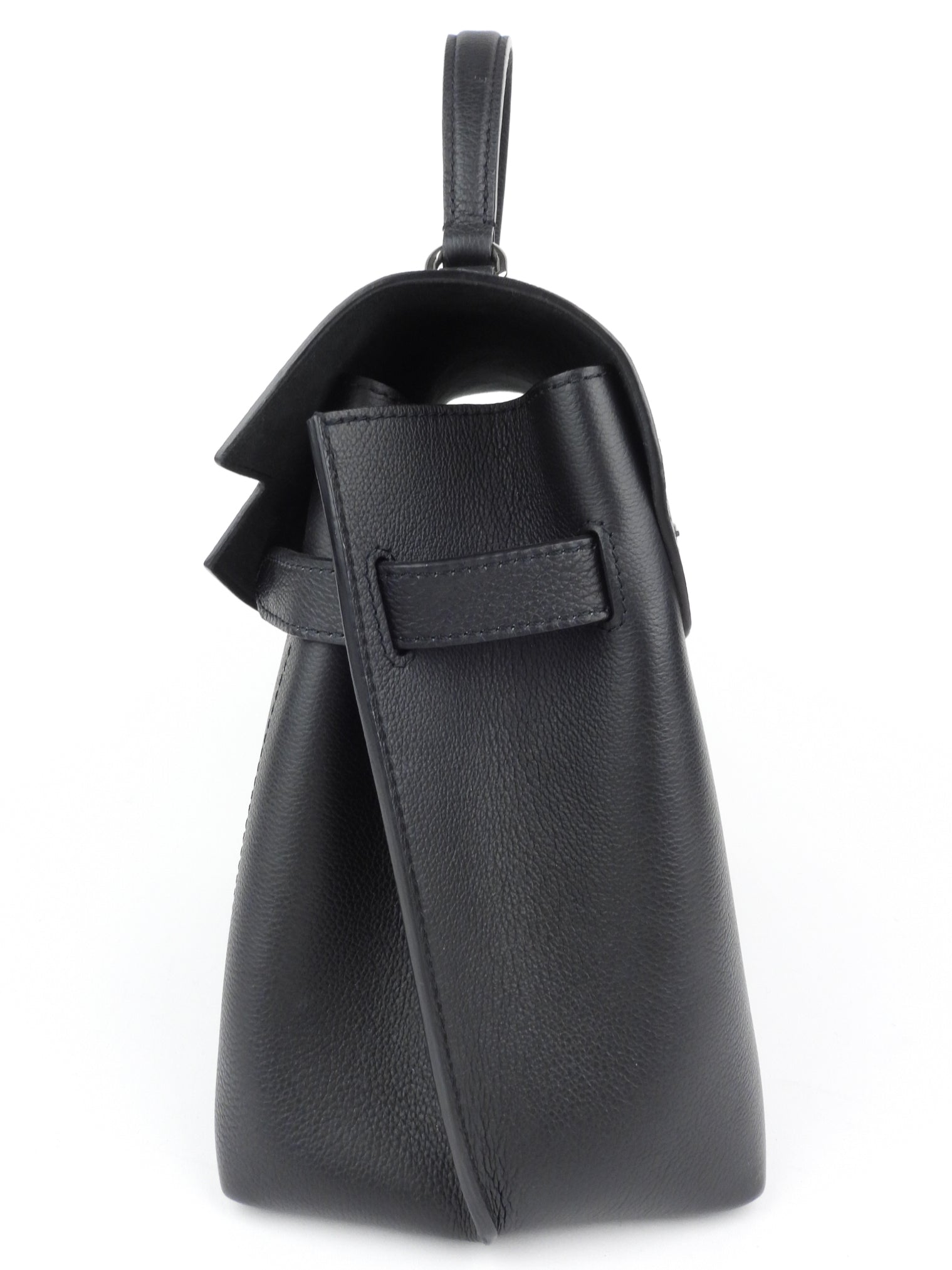 Louis Vuitton Black Grained Calfskin Leather Lockme Ever MM Two Way Top Handle Bag