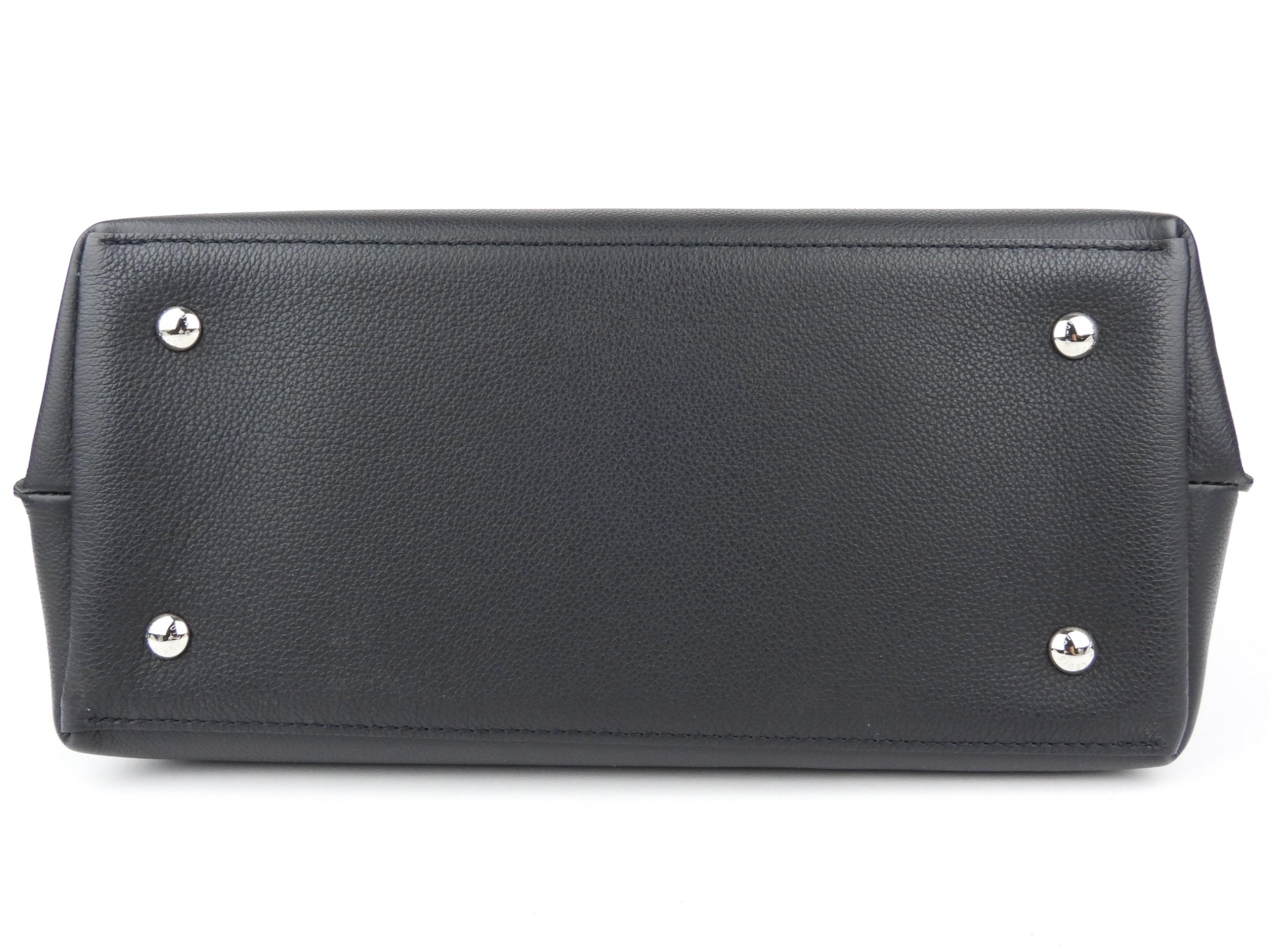 Louis Vuitton Black Grained Calfskin Leather Lockme Ever MM Two Way Top Handle Bag