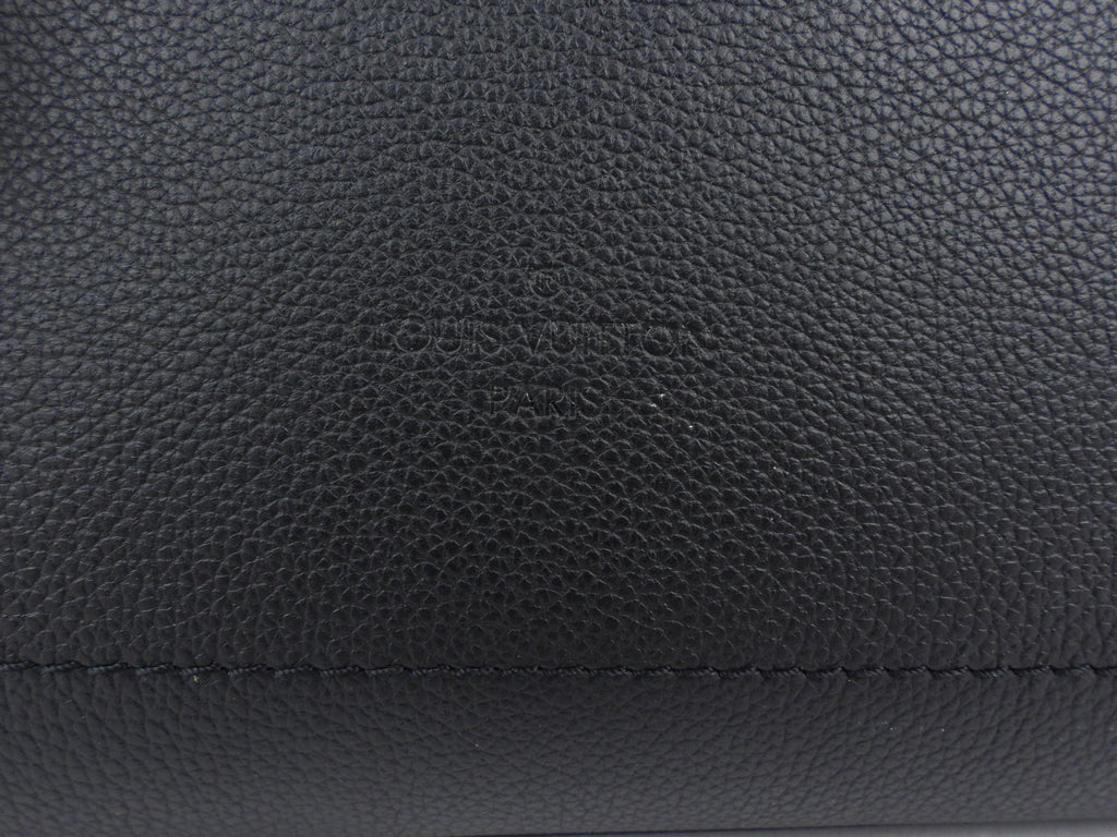 Louis Vuitton Black Grained Calfskin Leather Lockme Ever MM Two Way Top Handle Bag