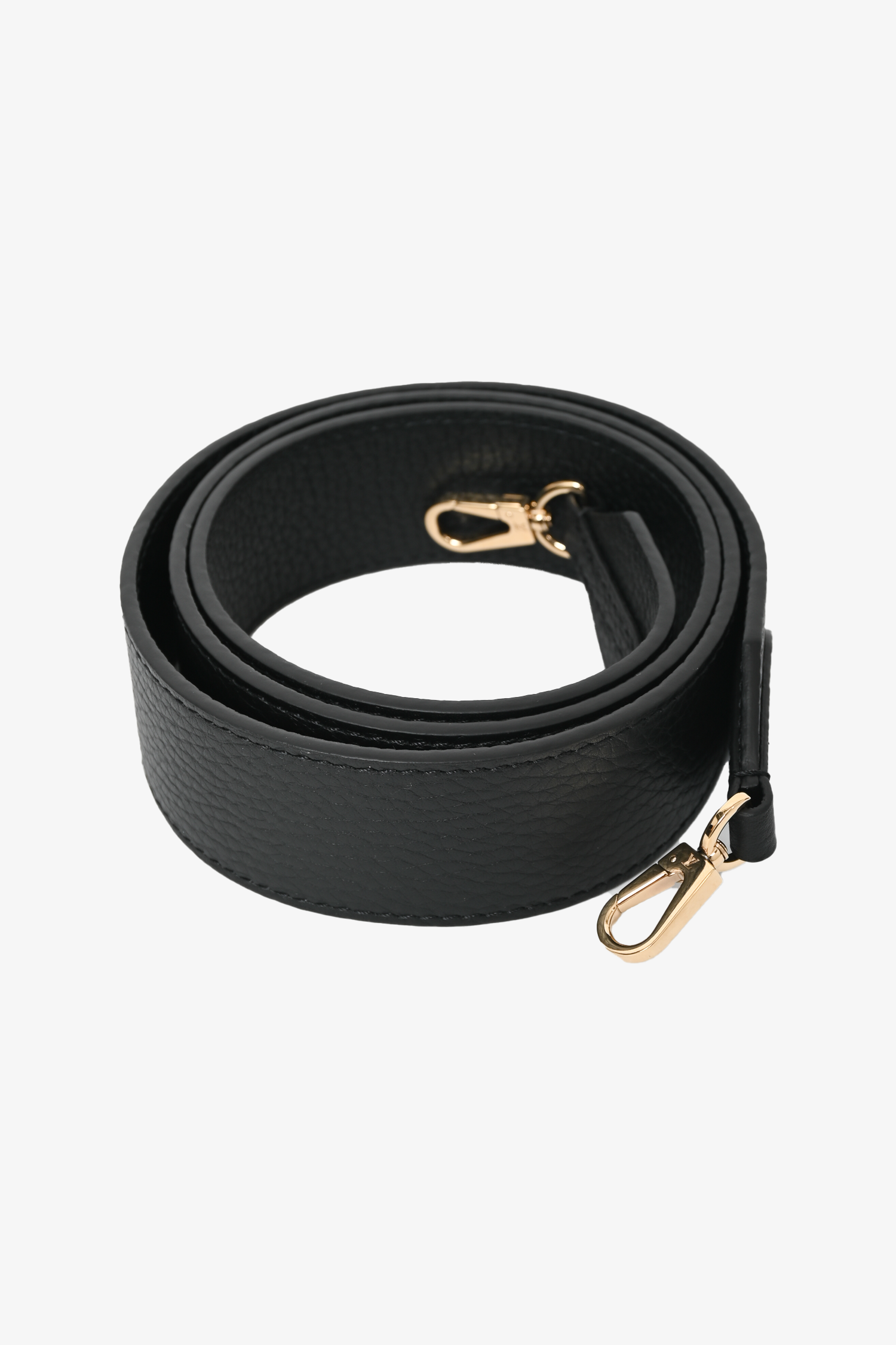 Louis Vuitton Black Leather Mini Capucines Bag with Strap