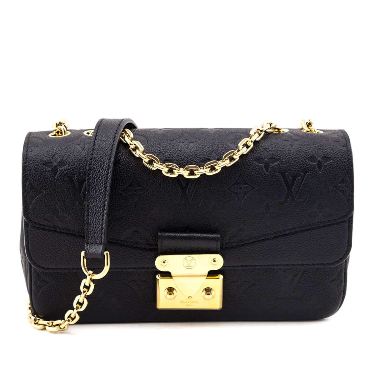 Louis Vuitton Black Monogram Empreinte Marceau Bag