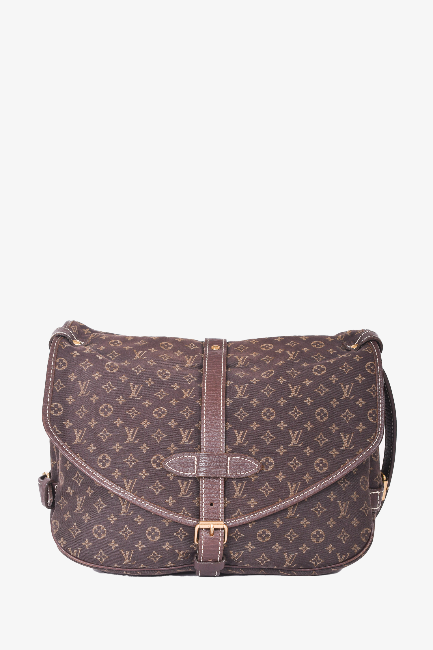 Louis Vuitton Brown Canvas Monogram 'Saumur 30' Crossbody