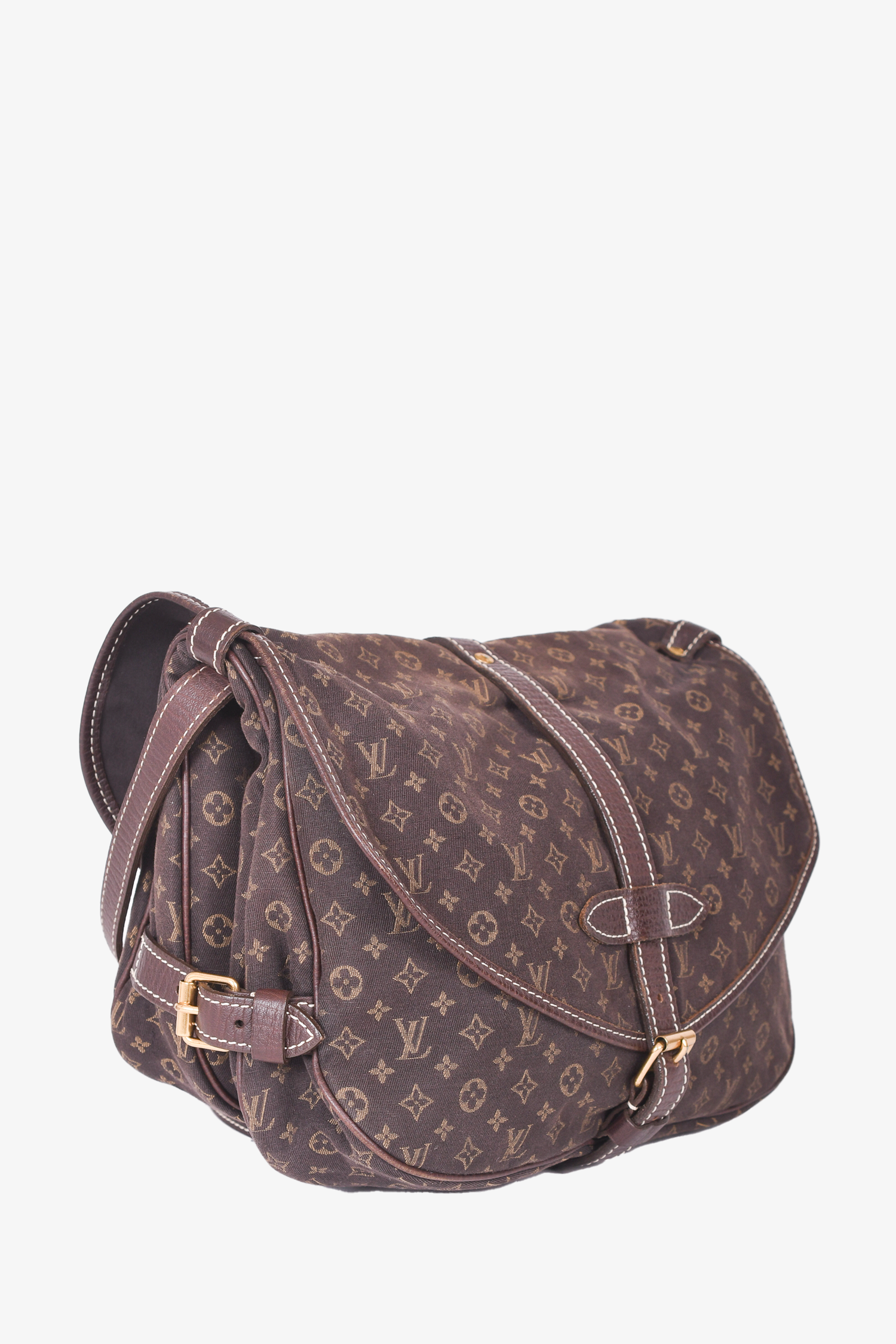 Louis Vuitton Brown Canvas Monogram 'Saumur 30' Crossbody