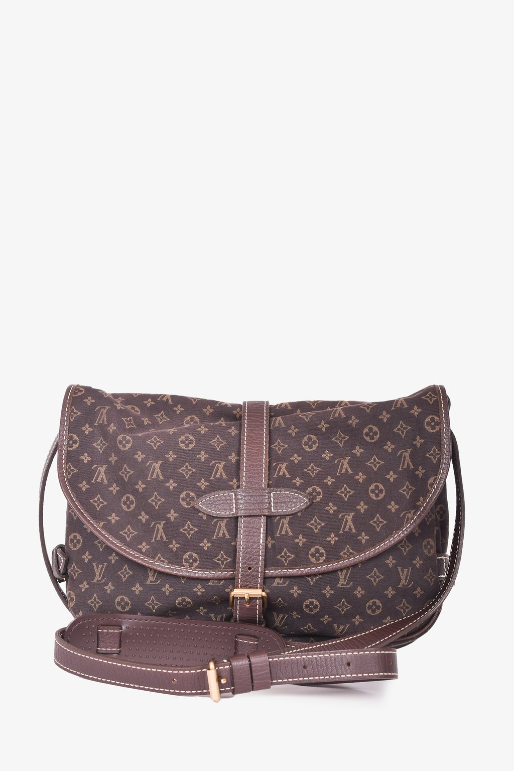 Louis Vuitton Brown Canvas Monogram 'Saumur 30' Crossbody