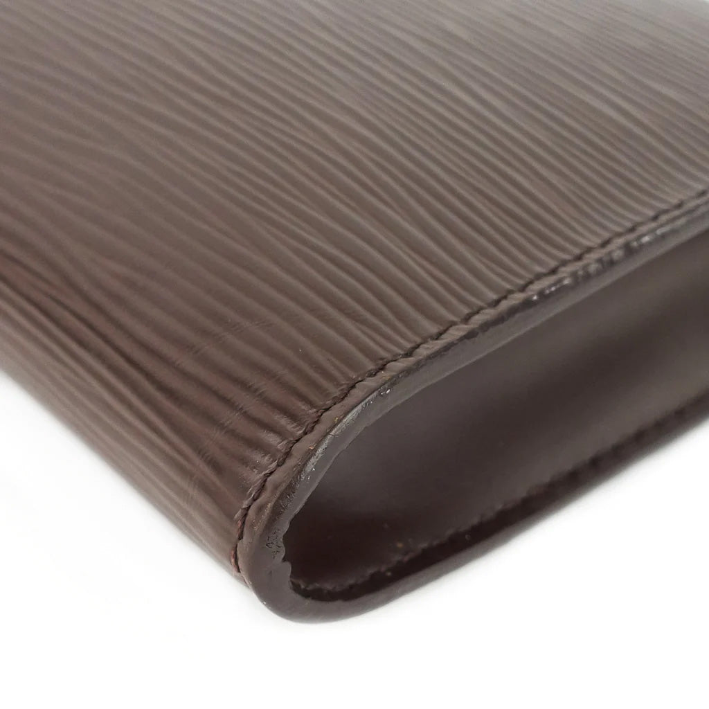 Louis Vuitton Brown Epi Leather Pochette Accessoires Wristlet Pouch Bag