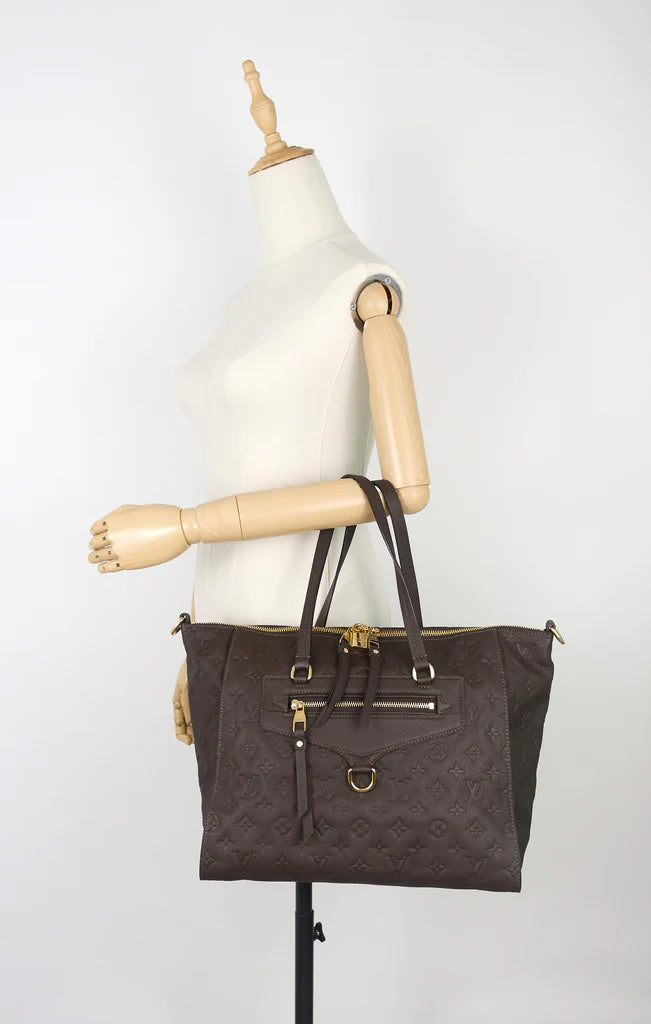 Louis Vuitton Brown Lumineuse Empreinte Leather Two-Way Tote Bag
