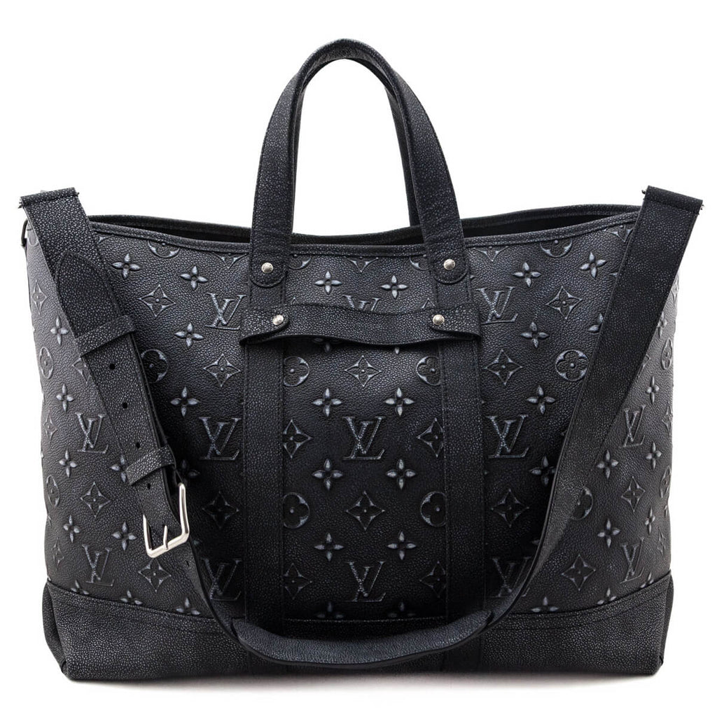 Louis Vuitton Charcoal Cowhide Faded Monogram Journey Tote