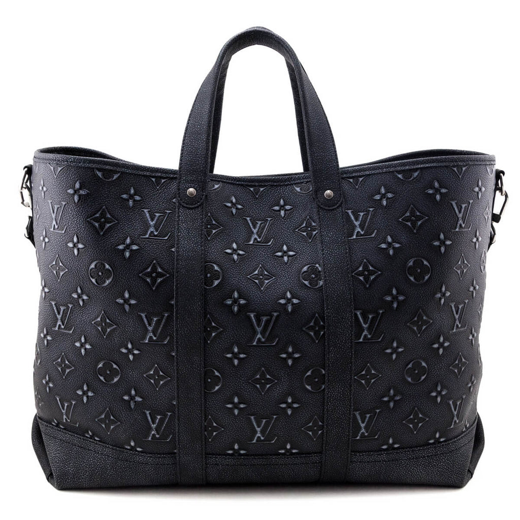 Louis Vuitton Charcoal Cowhide Faded Monogram Journey Tote
