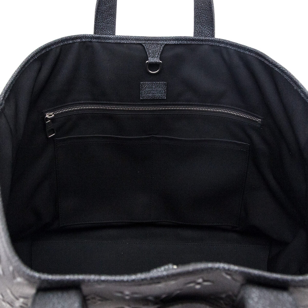 Louis Vuitton Charcoal Cowhide Faded Monogram Journey Tote