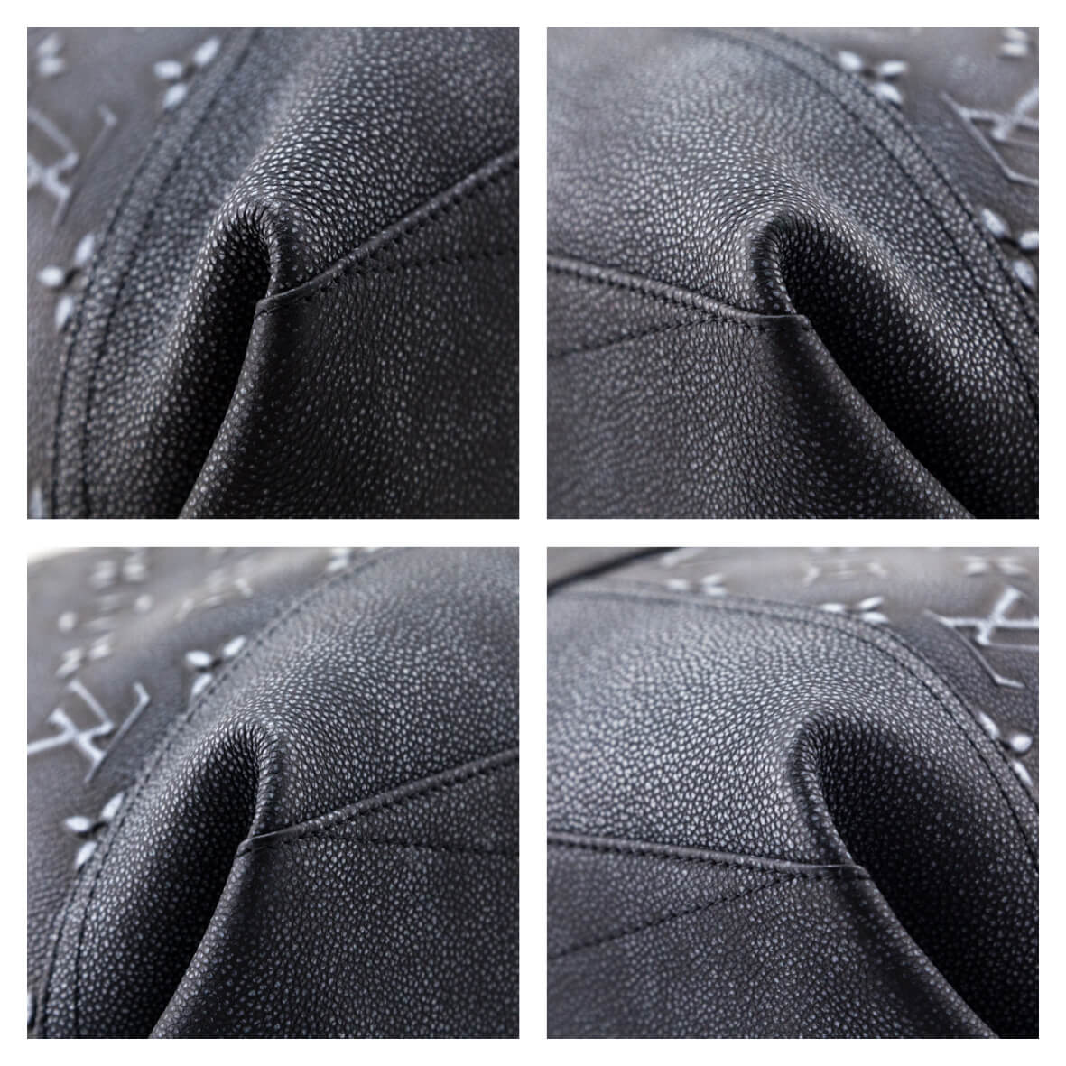 Louis Vuitton Charcoal Cowhide Faded Monogram Journey Tote