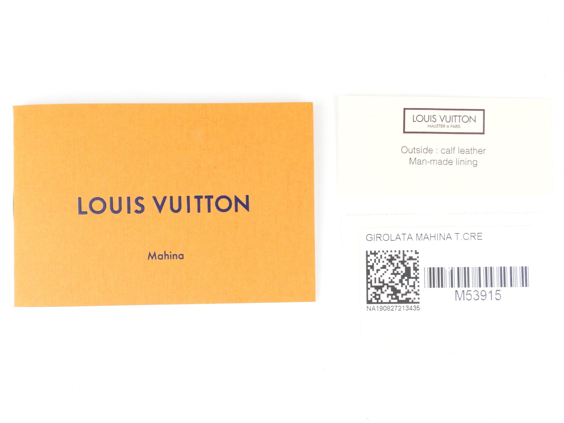 Louis Vuitton Crème Beige and Brown Mahina Perforated Calfskin Leather Girolata Two Way Shoulder Bag