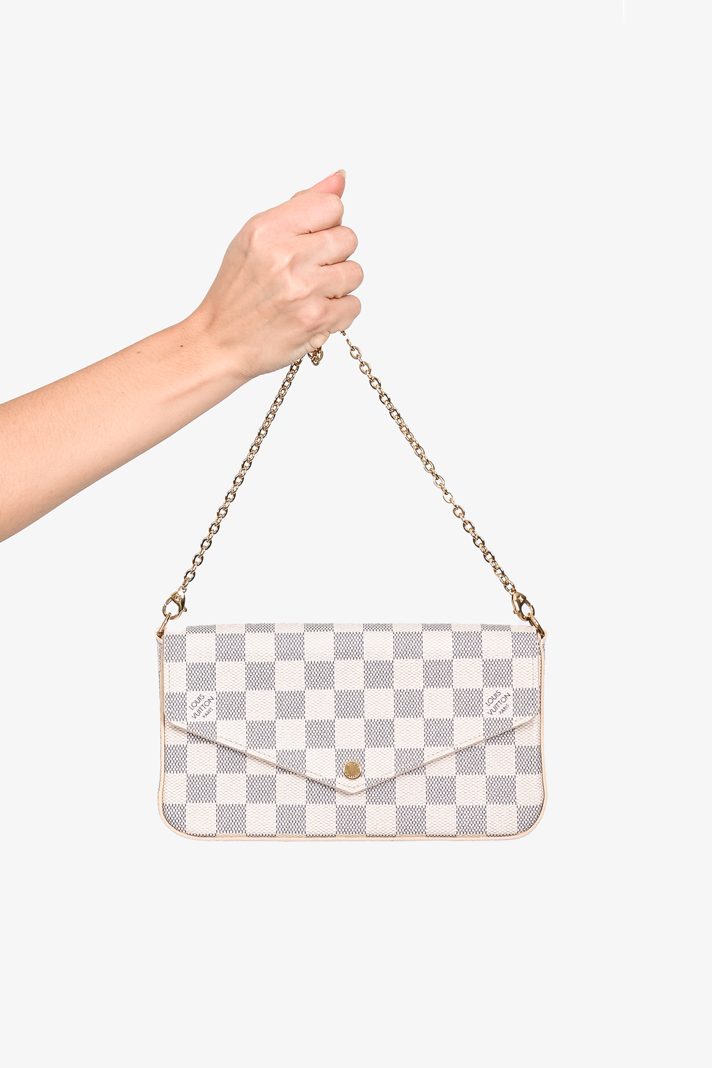 Louis Vuitton Damier Azur Felicie Pochette On Chain
