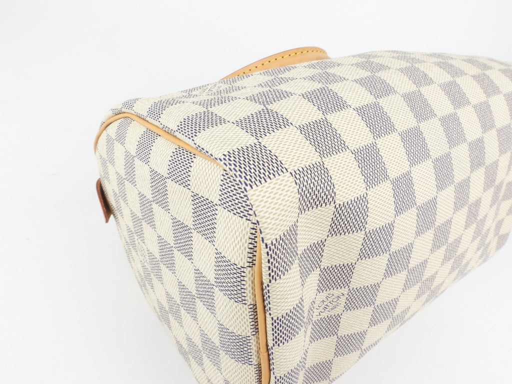 Louis Vuitton Damier Azur Coated Canvas Speedy 25cm Boston Bag