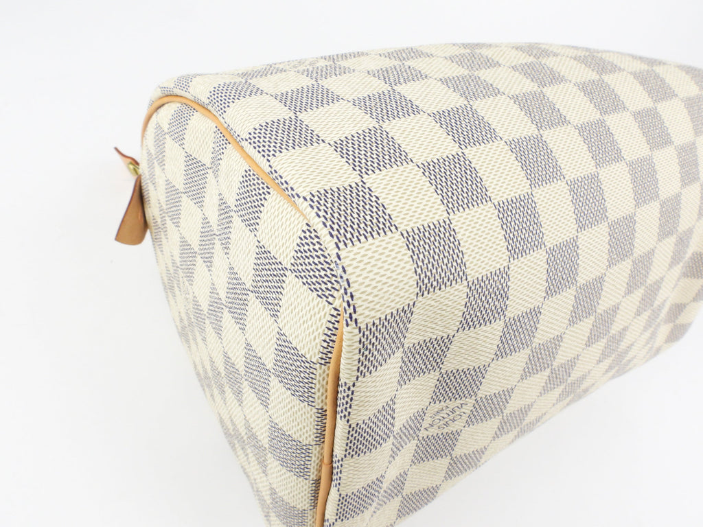 Louis Vuitton Damier Azur Coated Canvas Speedy 25cm Boston Bag