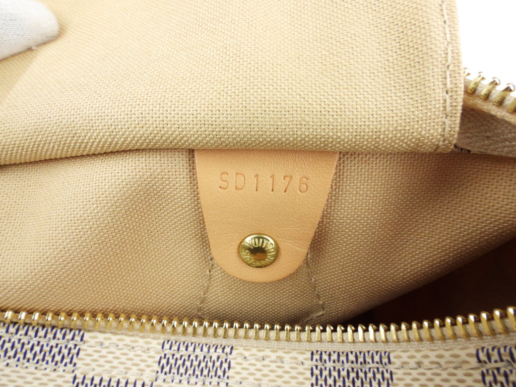 Louis Vuitton Damier Azur Coated Canvas Speedy 25cm Boston Bag