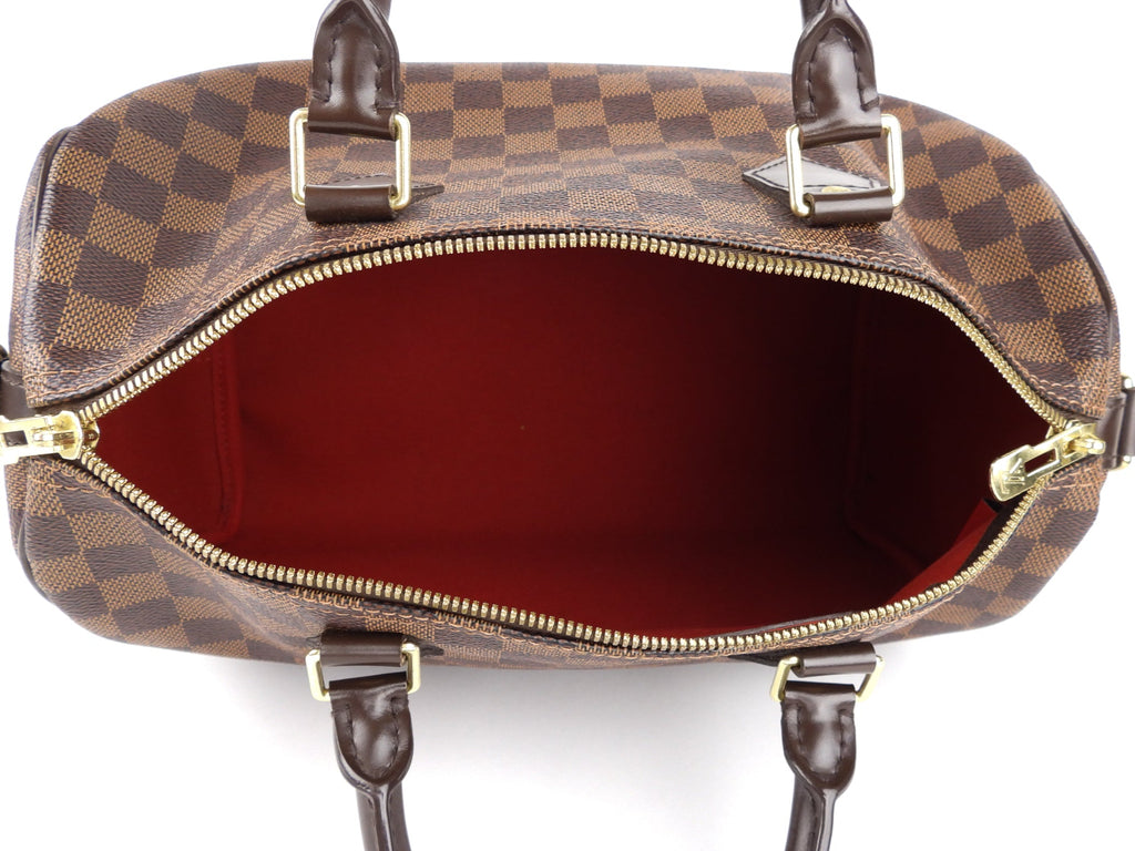 Louis Vuitton Brown Damier Ebene Coated Canvas Speedy 30 Bandouliere Two Way Boston Bag