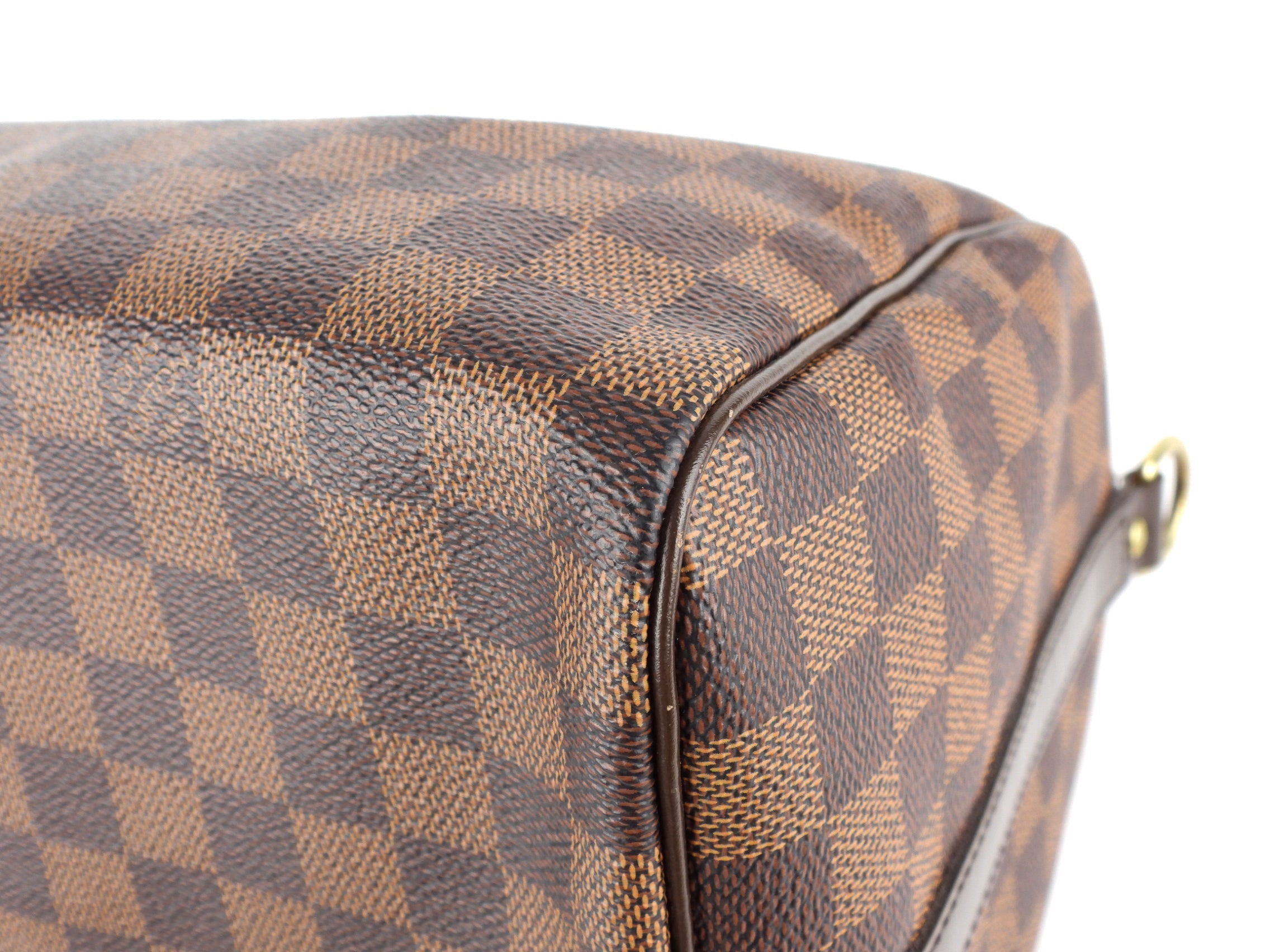 Louis Vuitton Brown Damier Ebene Coated Canvas Speedy 30 Bandouliere Two Way Boston Bag