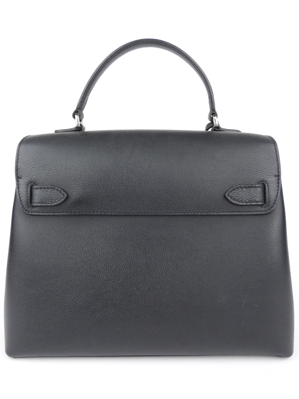 Louis Vuitton Black Grained Calfskin Leather Lockme Ever MM Two Way Top Handle Bag