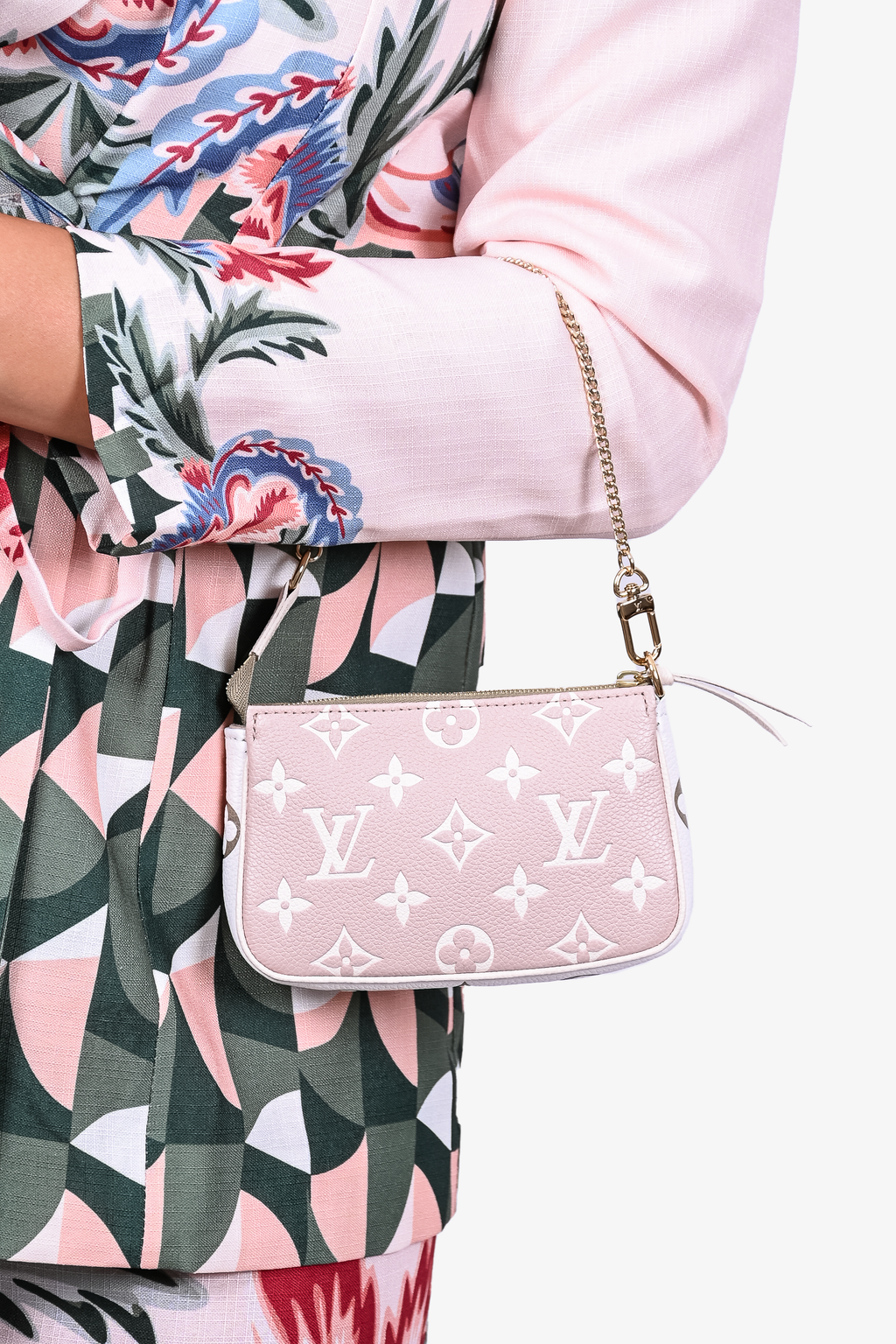 Louis Vuitton Taupe/Cream Monogram Leather Mini Pochette Accessoires