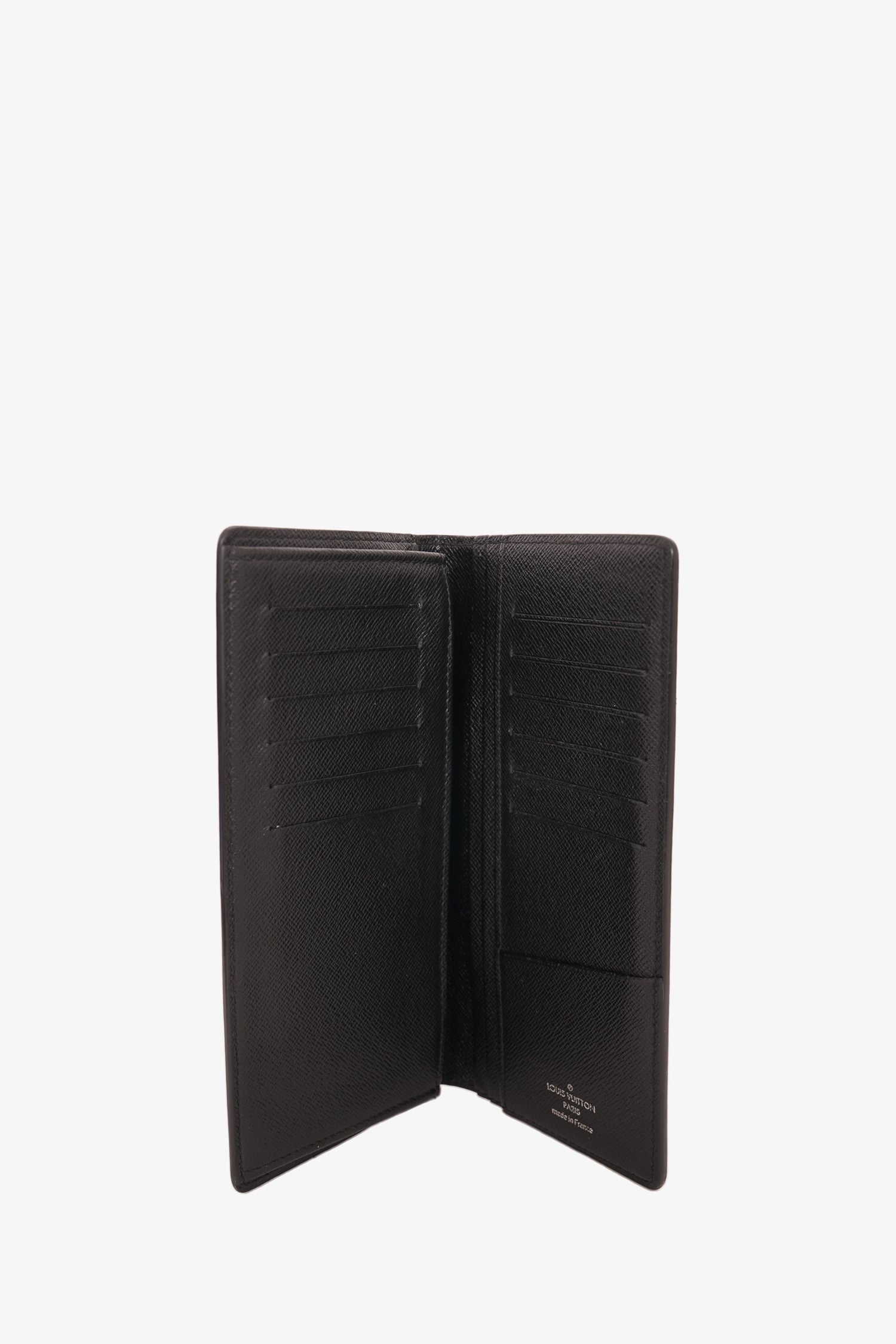 Louis Vuitton Grey Damier Graphite Leather 'Brazza' Wallet