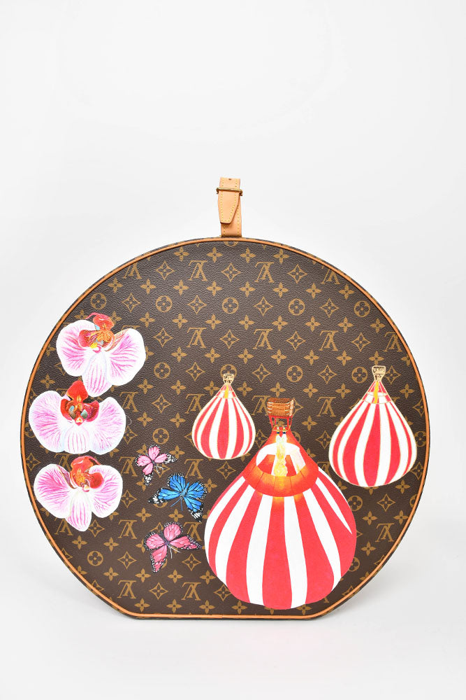 Louis Vuitton Monogram Hand Painted Boite Chapeaux 50 Trunk Case