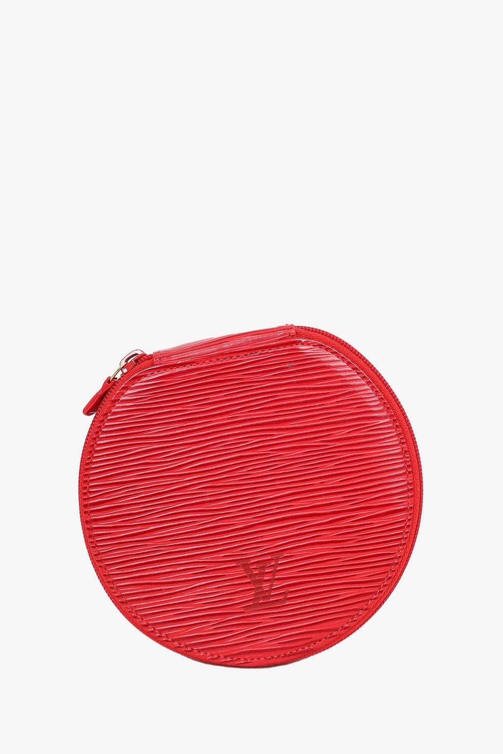 Louis Vuitton Red Epi Leather Bijoux Jewelry Case